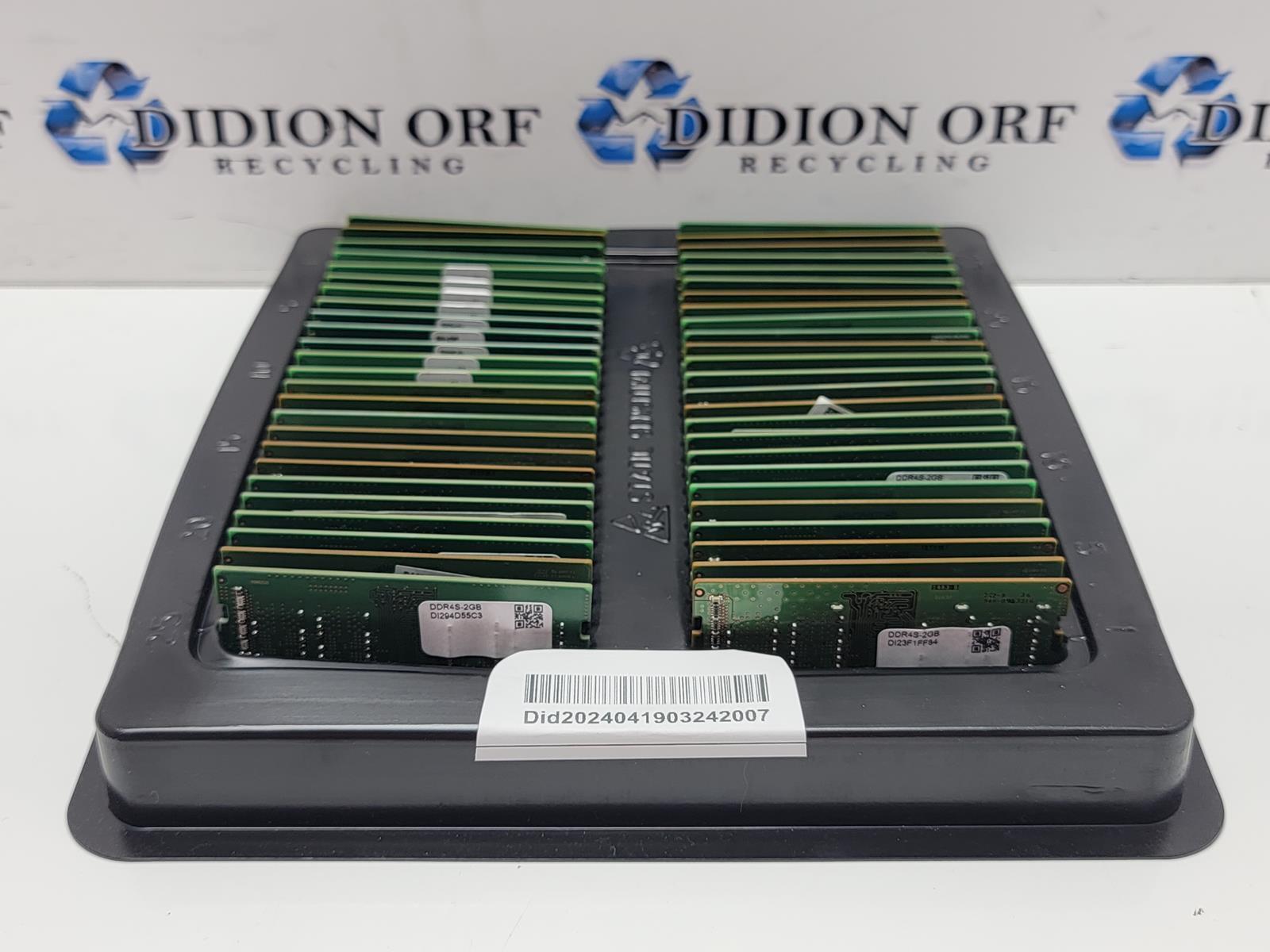 Lot of 50 2gb DDR4S SODIMM Memory Mixed Brand/Model/Speed SKU 8318