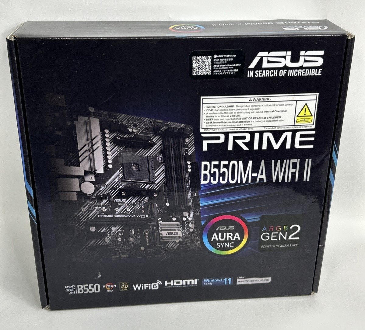 ASUS Prime B550M-A Wifi II AMD AM4 DDR4 Micro ATX Motherboard *NEW SEALED* ASUS Prime B550M-A Wifi II AMD AM4 DDR4 Micro ATX Motherboard *NEW SEALED*