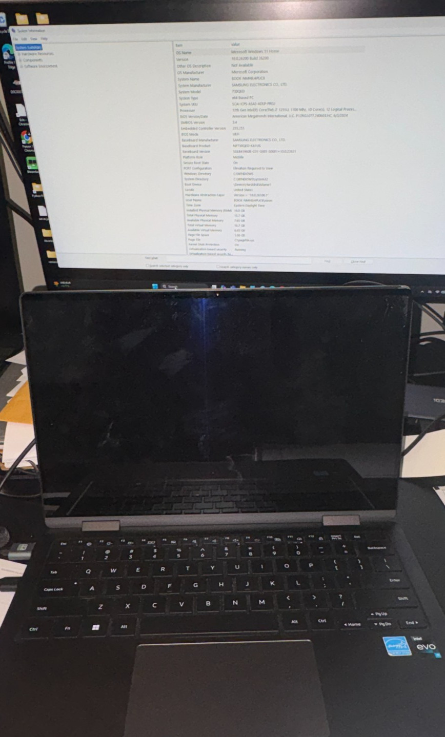 Samsung Galaxy Book2 360 (NP730QED-KA1US) **Broken Screen/For Parts** Samsung Galaxy Book2 360 (NP730QED-KA1US) **Broken Screen/For Parts**
