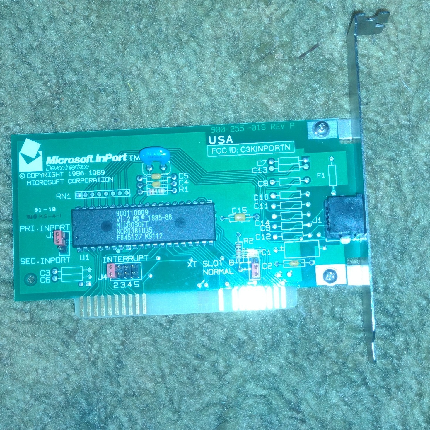 Microsoft InPort ISA Expansion Interface Card 1-Port 900-255-018