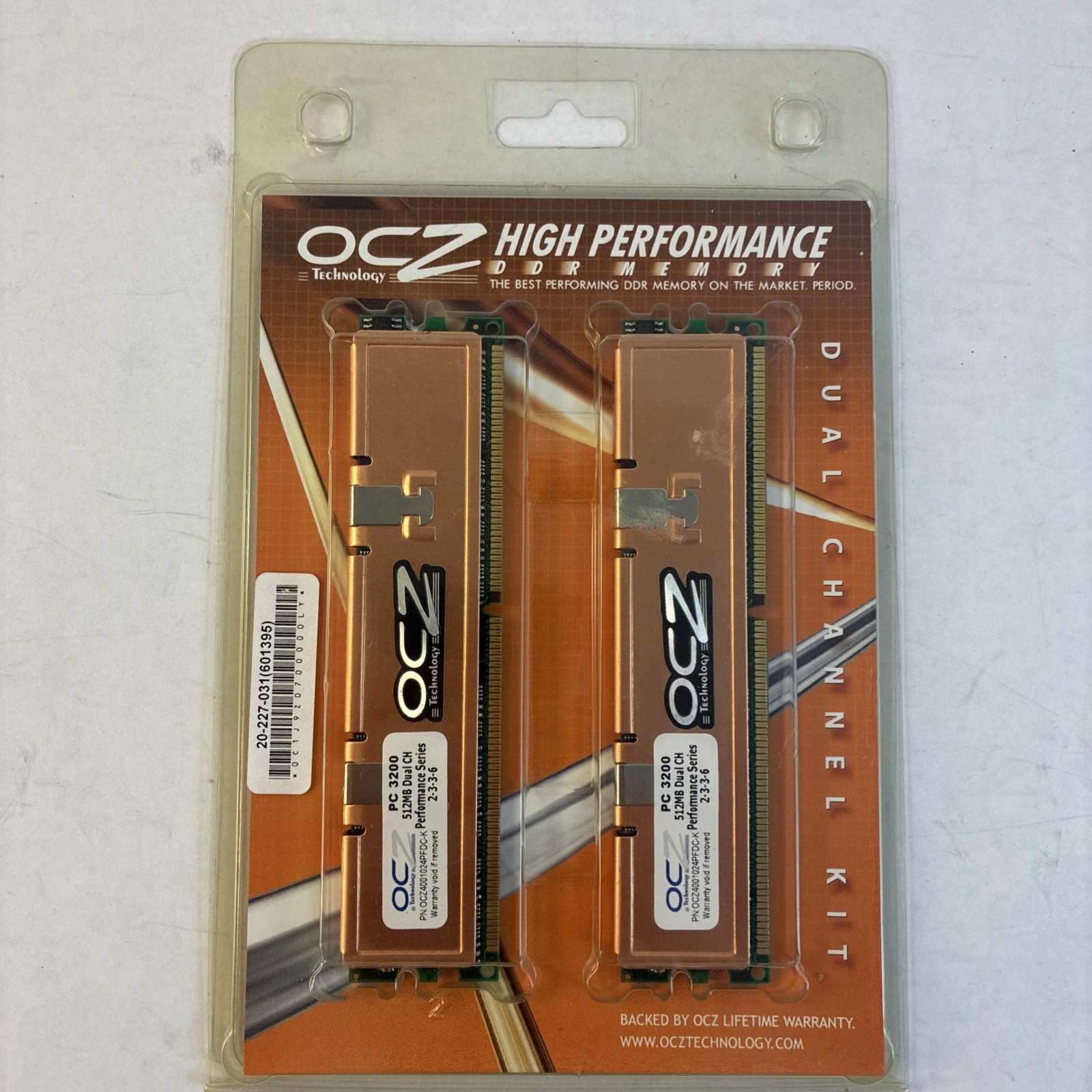 OCZ Technology Dual Channel OCZ4001024PFDC-K 1GB PC3200 RAM