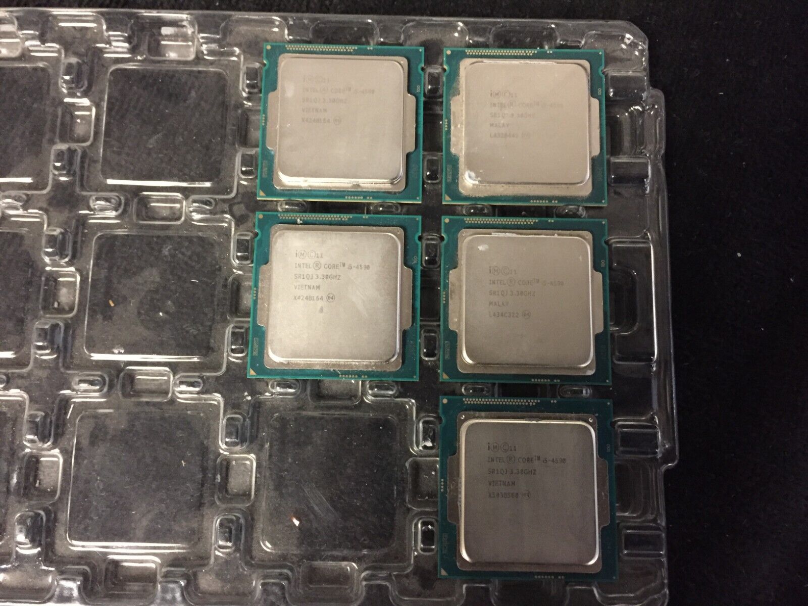 LOT OF 5 Intel i5 4th Gen CPU's SR1QJ  i5-4590 Fresh Pulls Tested & Guaranteed