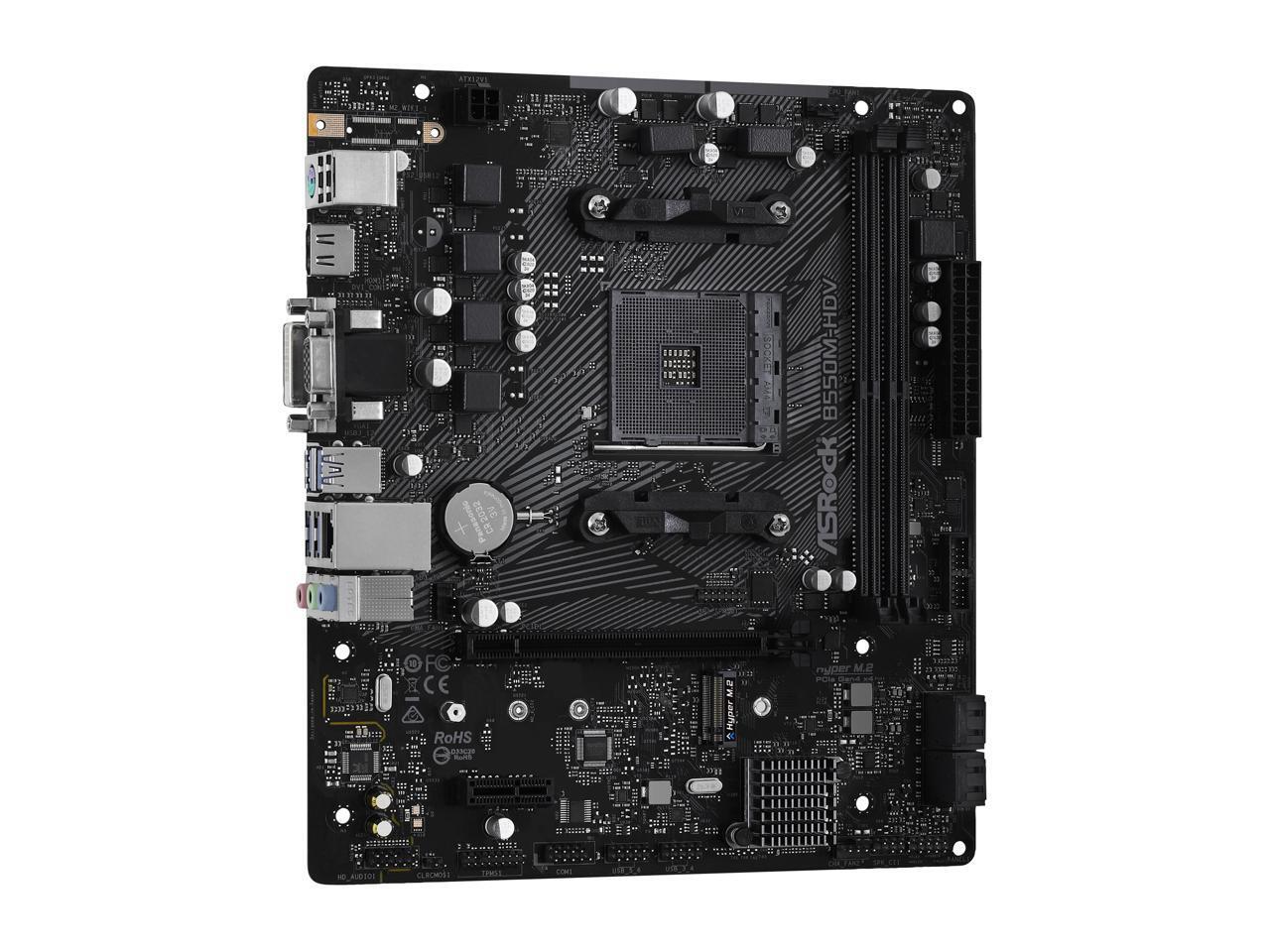 ASRock B550M-HDV AM4 AMD B550 SATA 6Gb/s Micro ATX AMD Motherboard ASRock B550M-HDV AM4 AMD B550 SATA 6Gb/s Micro ATX AMD Motherboard
