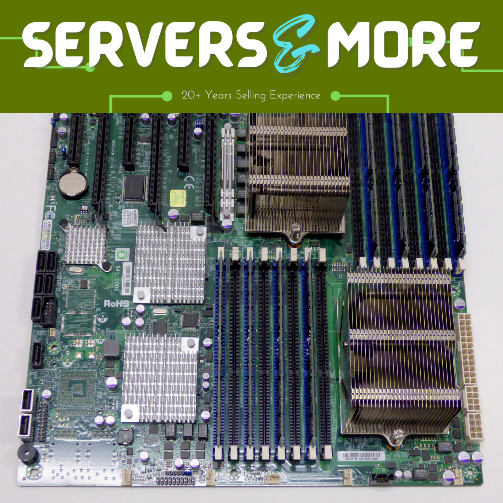 Supermicro H8DGI-F Combo with Dual AMD Opteron 6376 CPUs & 64GB DDR3 RDIMM + HS