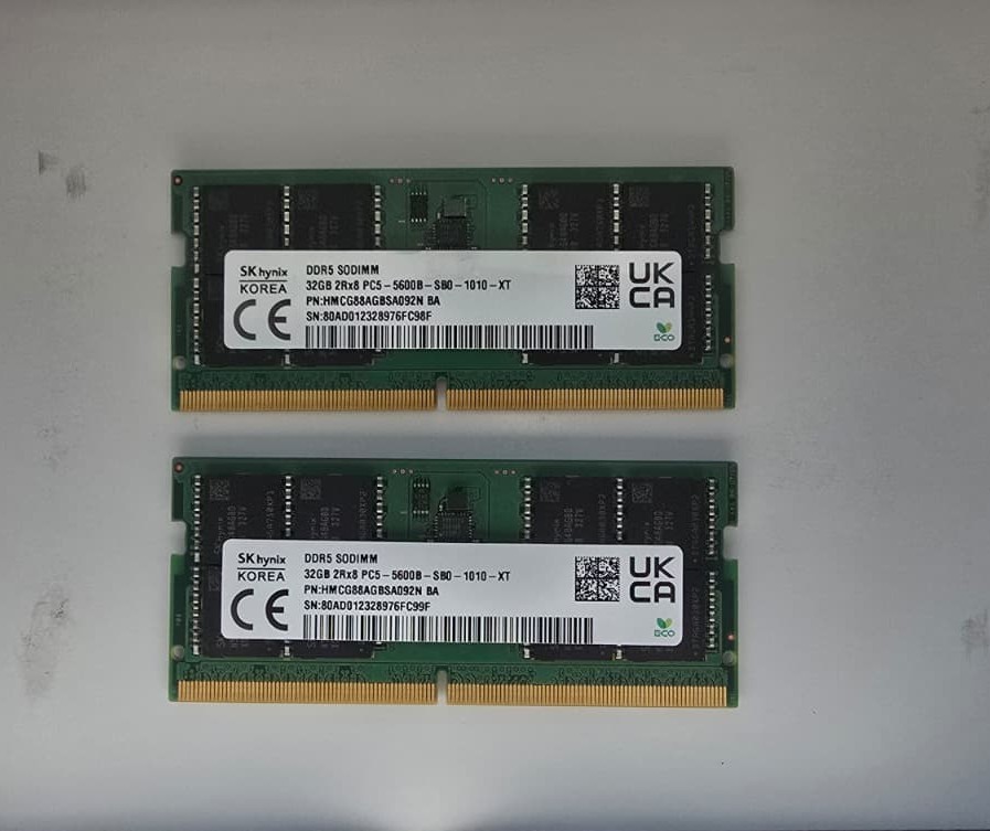 SK HYNIX DDR5 SODIMM 32GB 2Rx8 PC5-5600-SB0-1010-XT