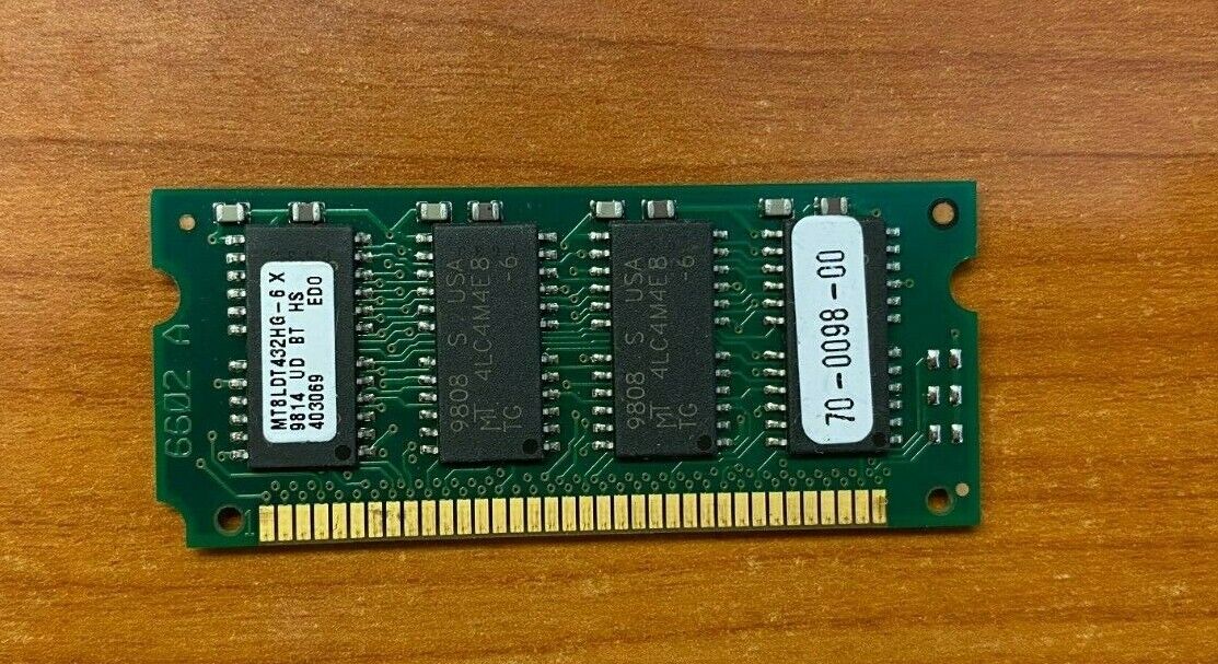 16MB EDO 72-pin 60ns 3.3v SODIMM Micron MT8LDT432HG-6X Vintage Laptop Memory RAM