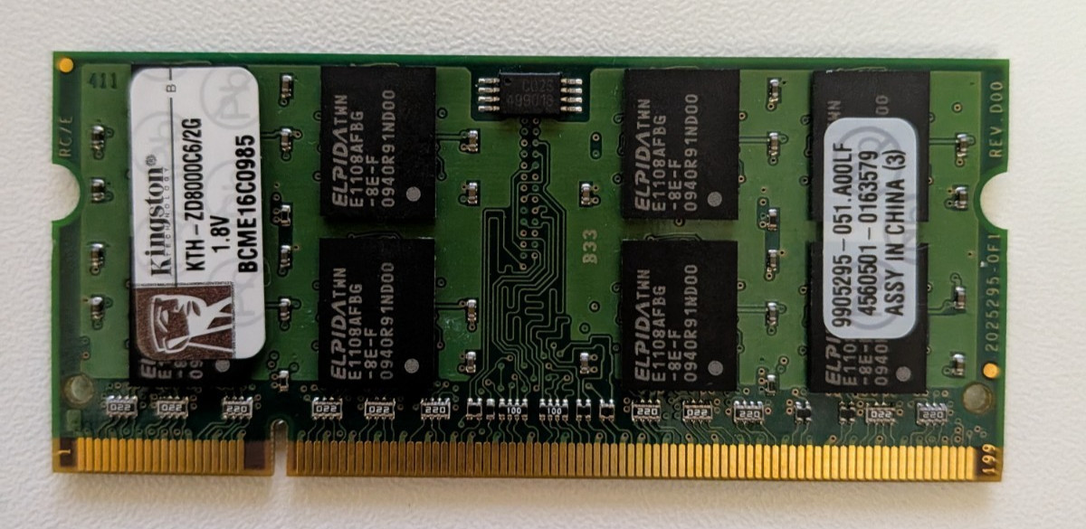 2GB DDR2 800 MHz Laptop RAM 200-Pin SO-DIMM 2Rx8 PC2-6400S PC2-6400 2GB DDR2 800 MHz Laptop RAM 200-Pin SO-DIMM 2Rx8 PC2-6400S PC2-6400