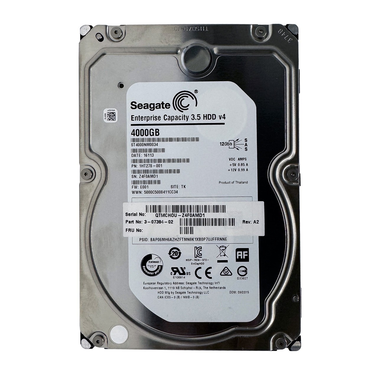 SEAGATE ST4000NM0034 4TB 7.2K 12G SAS 3.5