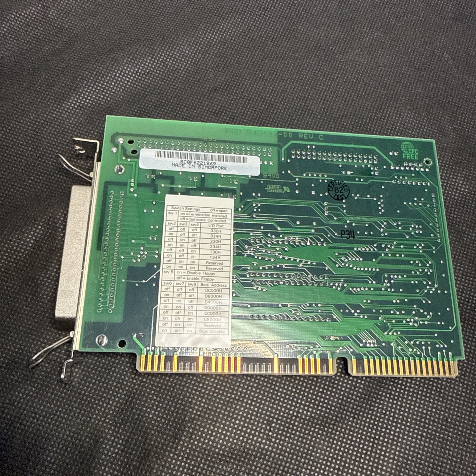 Vintage Adaptec AHA-1542CF 16-Bit ISA SCSI Floppy Controller Card NOS Vintage Adaptec AHA-1542CF 16-Bit ISA SCSI Floppy Controller Card NOS