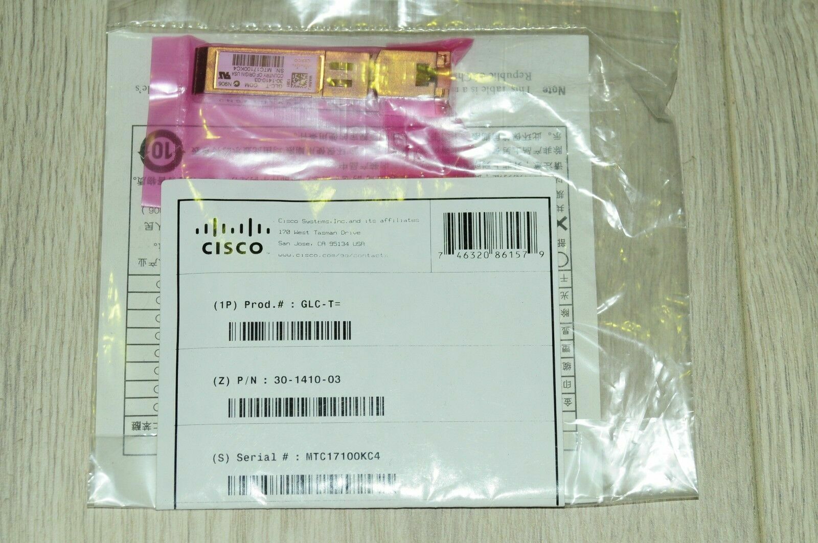 *Brand New* Cisco GLC-T 1000Base-T SFP RJ45 Transceiver Module 1 Year Wty TaxInv