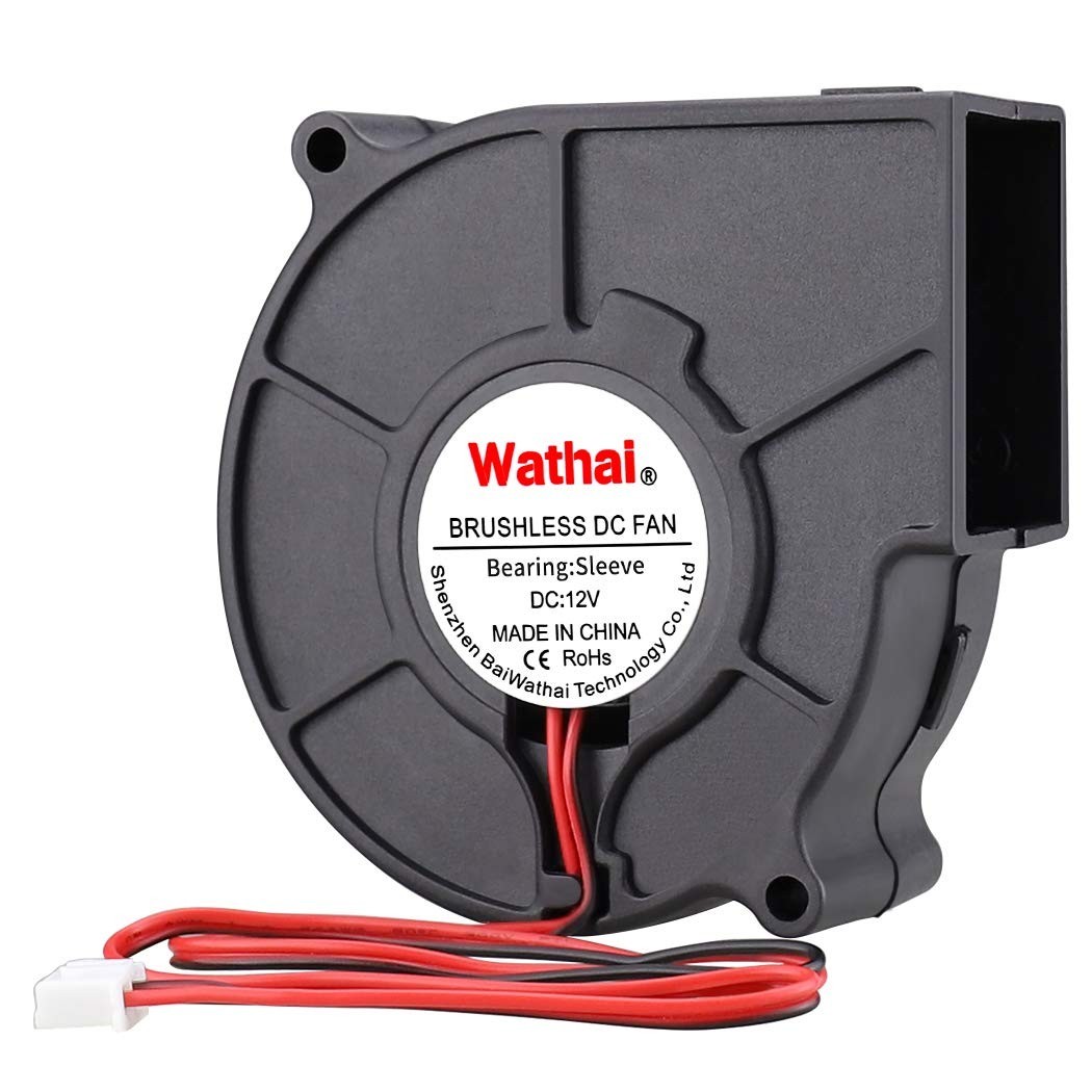 Wathai 75mm x 30mm 12V Blower Cooling Fan Dual Ball 12 Volt DC Centrifugal Fan 2 Wathai 75mm x 30mm 12V Blower Cooling Fan Dual Ball 12 Volt DC Centrifugal Fan 2