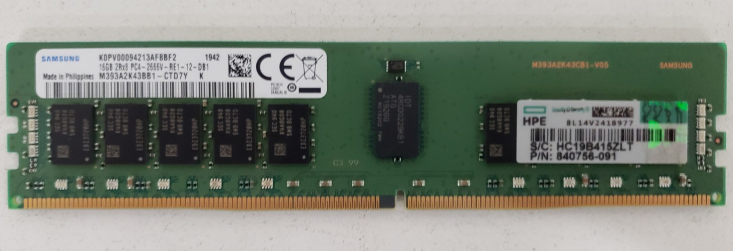 Samsung 16GB PC4-21300V 2Rx8 DDR4-2666 ECC RDIMM Server RAM M393A2K43BB1-CTD7Y Samsung 16GB PC4-21300V 2Rx8 DDR4-2666 ECC RDIMM Server RAM M393A2K43BB1-CTD7Y