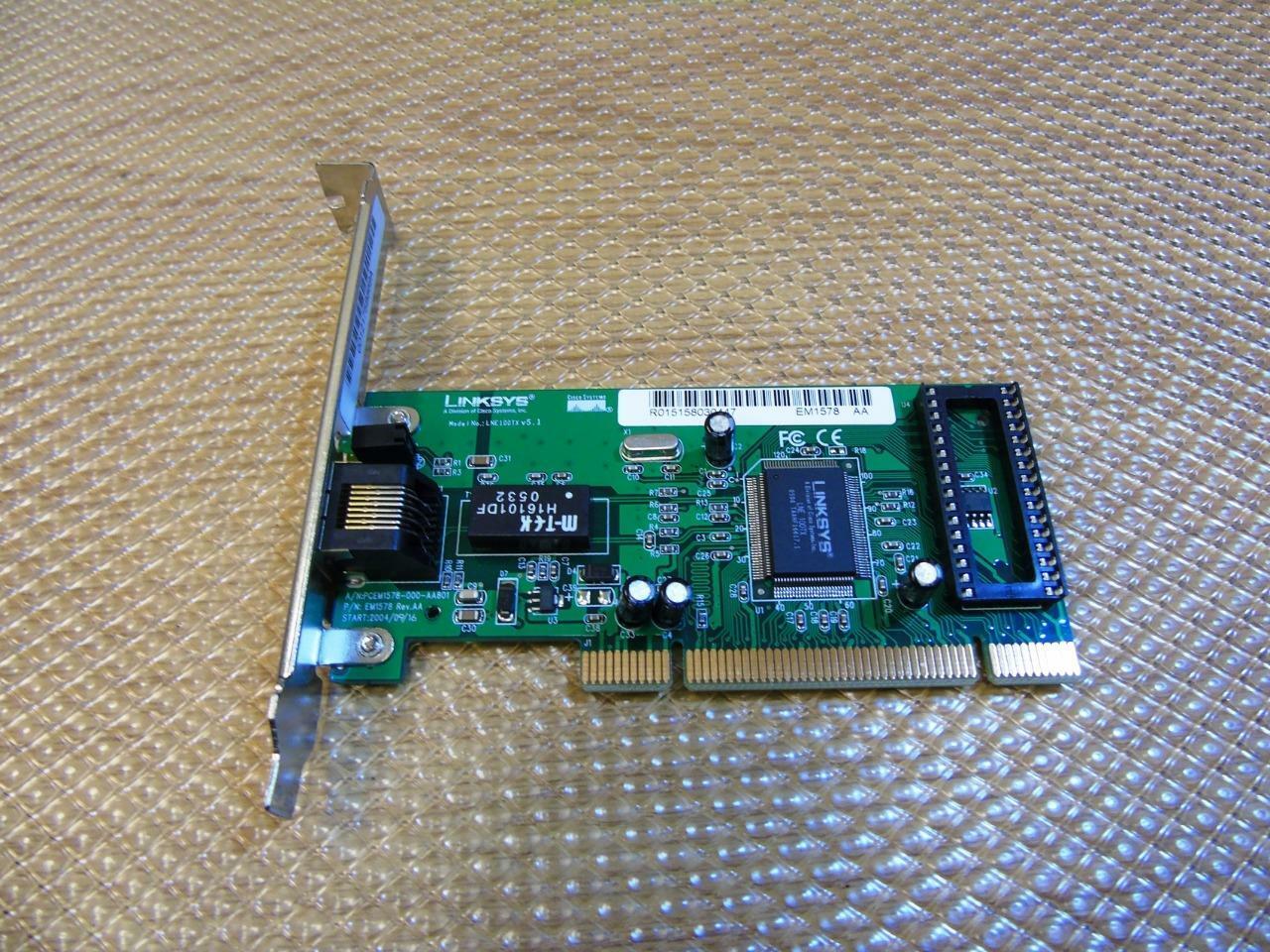 Cisco LinkSys Model No. LNE100TX v5.1 PCI Desktop Network Card Adapter