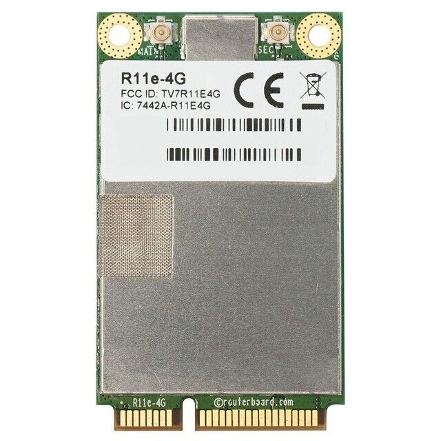 Mikrotik R11e-4G Category 4 4G/LTE miniPCI-e card for bands 3,7,20,31,41n,42,43