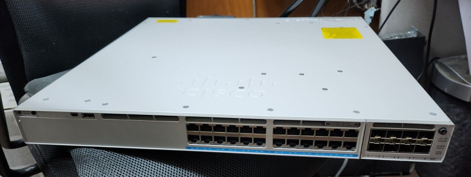 Cisco C9300-24UX-E V02 9300 24port mGig and UPOE - included 1x PWR-C1-1100WAC PS