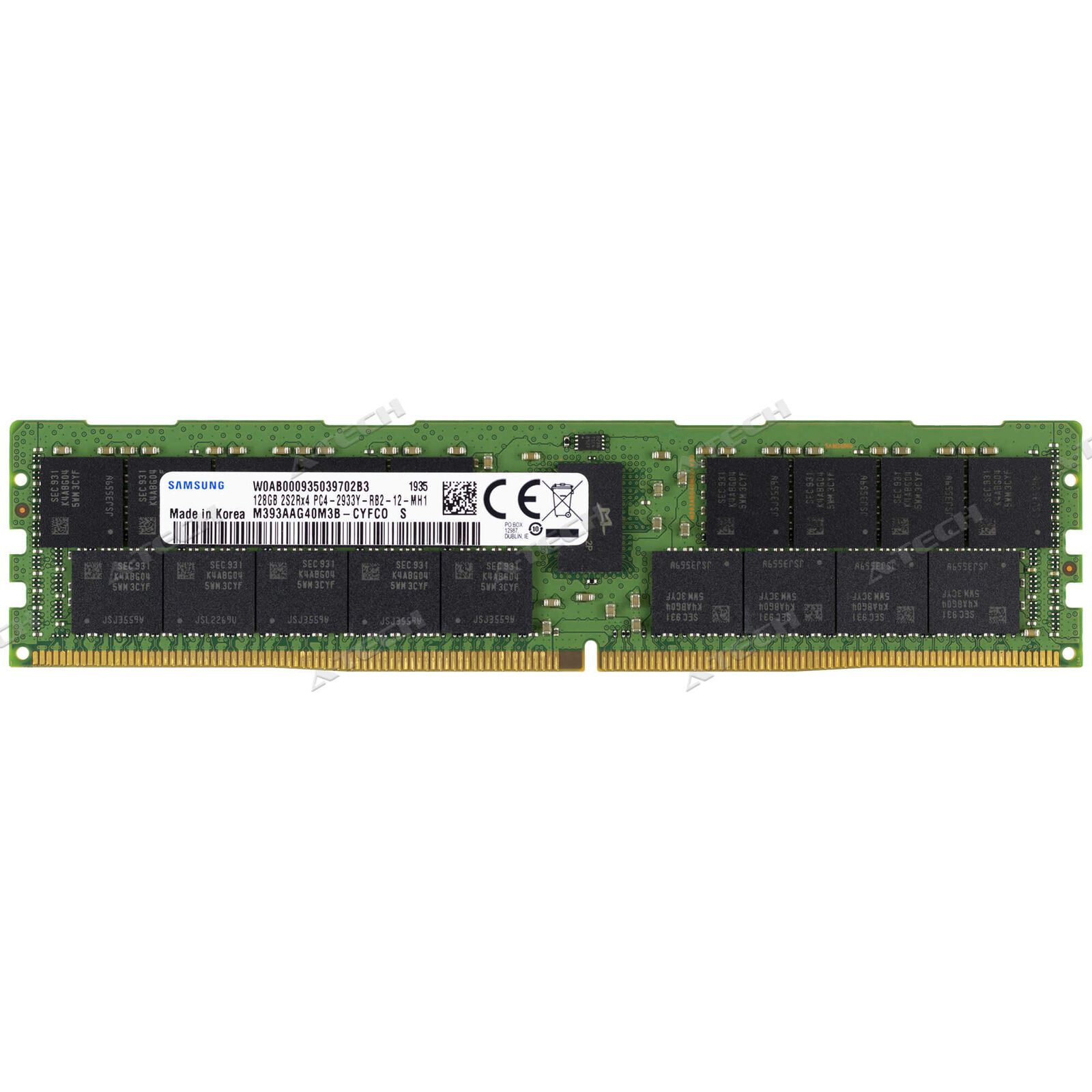 Samsung M393AAG40M3B-CYF 128GB PC4-23400 RDIMM 2S2Rx4 (4Rx4) Server Memory RAM