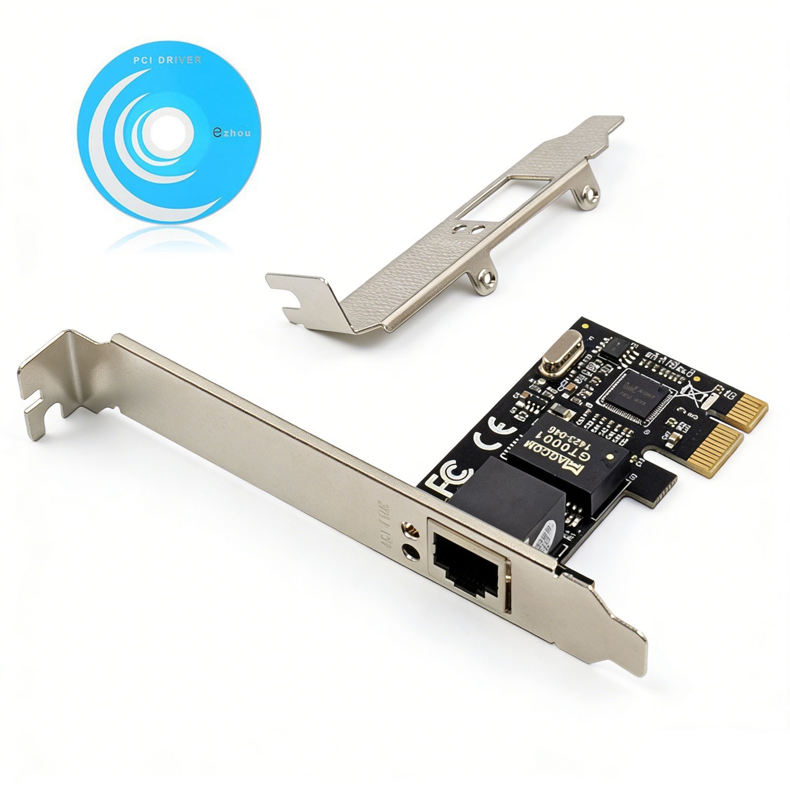 Single Port Gigabit Ethernet PCI-e PCIe x1 Network Interface Card NIC RTL8111C Single Port Gigabit Ethernet PCI-e PCIe x1 Network Interface Card NIC RTL8111C