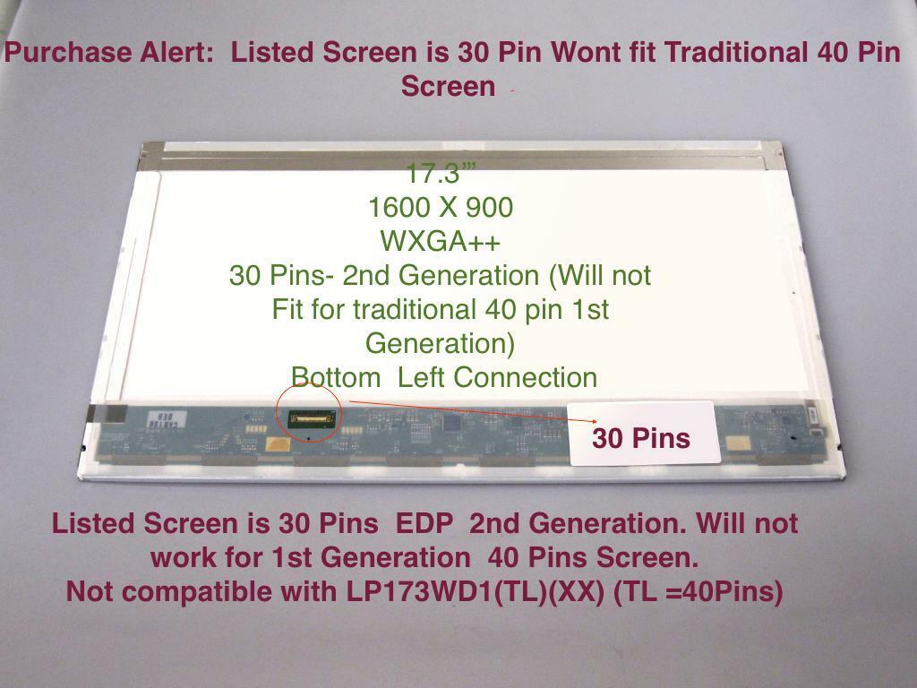 LAPTOP LCD Screen GATEWAY NE72206U 17.3\