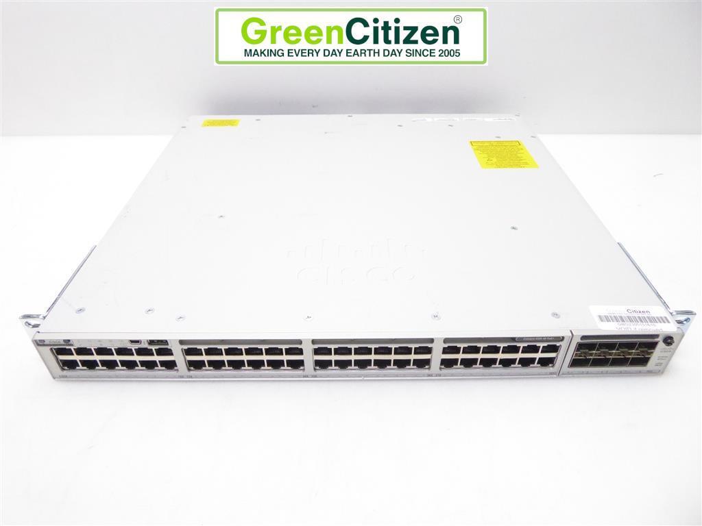 Cisco Catalyst C9300-48P-A V02 48 Port PoE+ Switch w/ C9300-NM-8X 10G Module