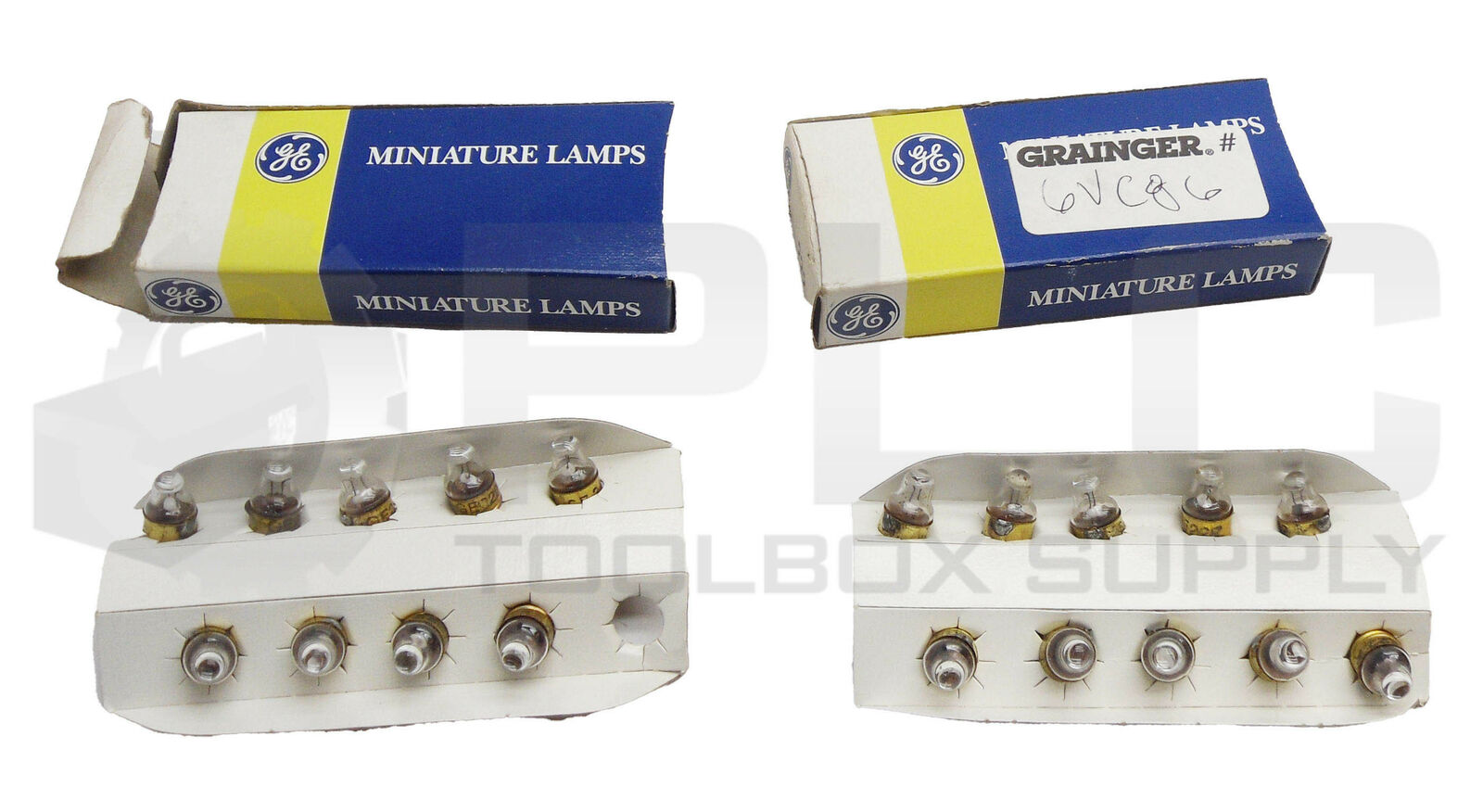 LOT OF 19 NEW GENERAL ELECTRIC 222 MINI LAMPS BOX OF 9 BOX OF 10