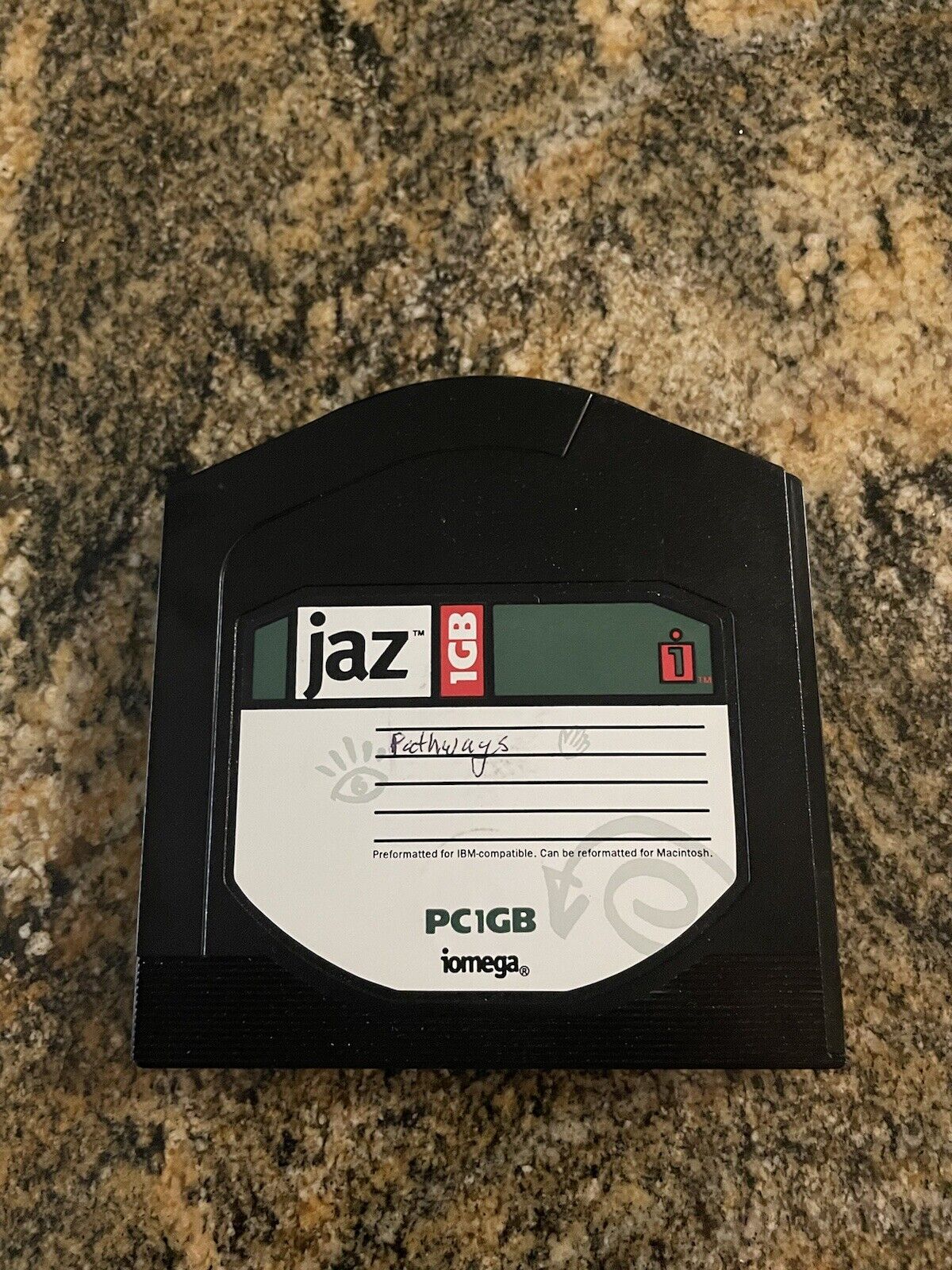 1 Vintage 1995 iomega Jaz Disk 1GB Capacity ~ IBM Compatible MPU 10387 (not 3pk)