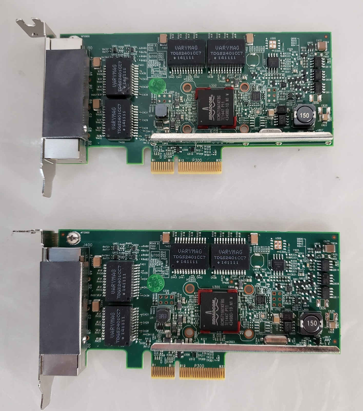 Pair of Dell Broadcom TMGR6 Quad port Network Adapter Card Pair of Dell Broadcom TMGR6 Quad port Network Adapter Card