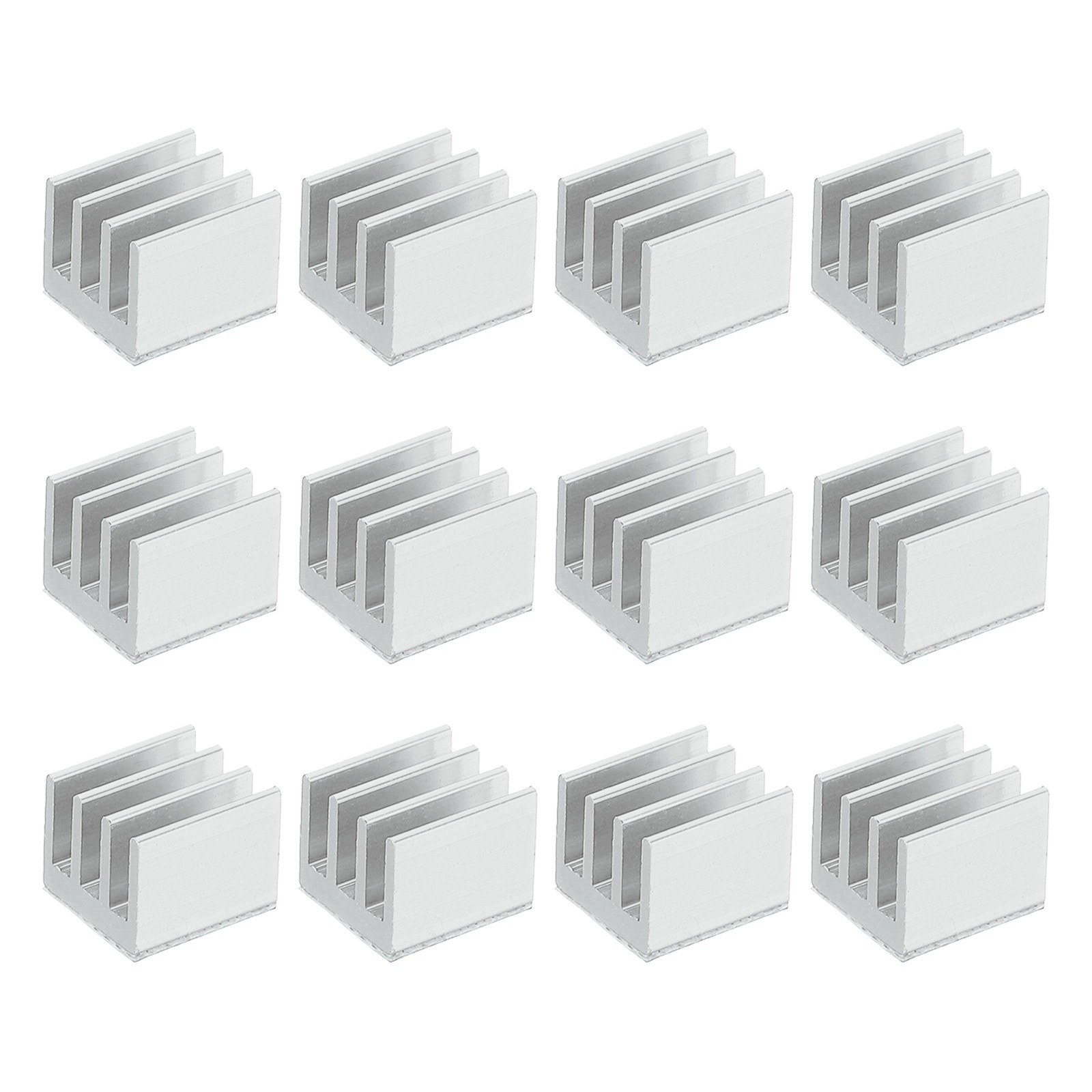 12 Pcs Heatsink 7x7x6mm Aluminum Heat Sink with Thermal Blue Sticker White 12 Pcs Heatsink 7x7x6mm Aluminum Heat Sink with Thermal Blue Sticker White
