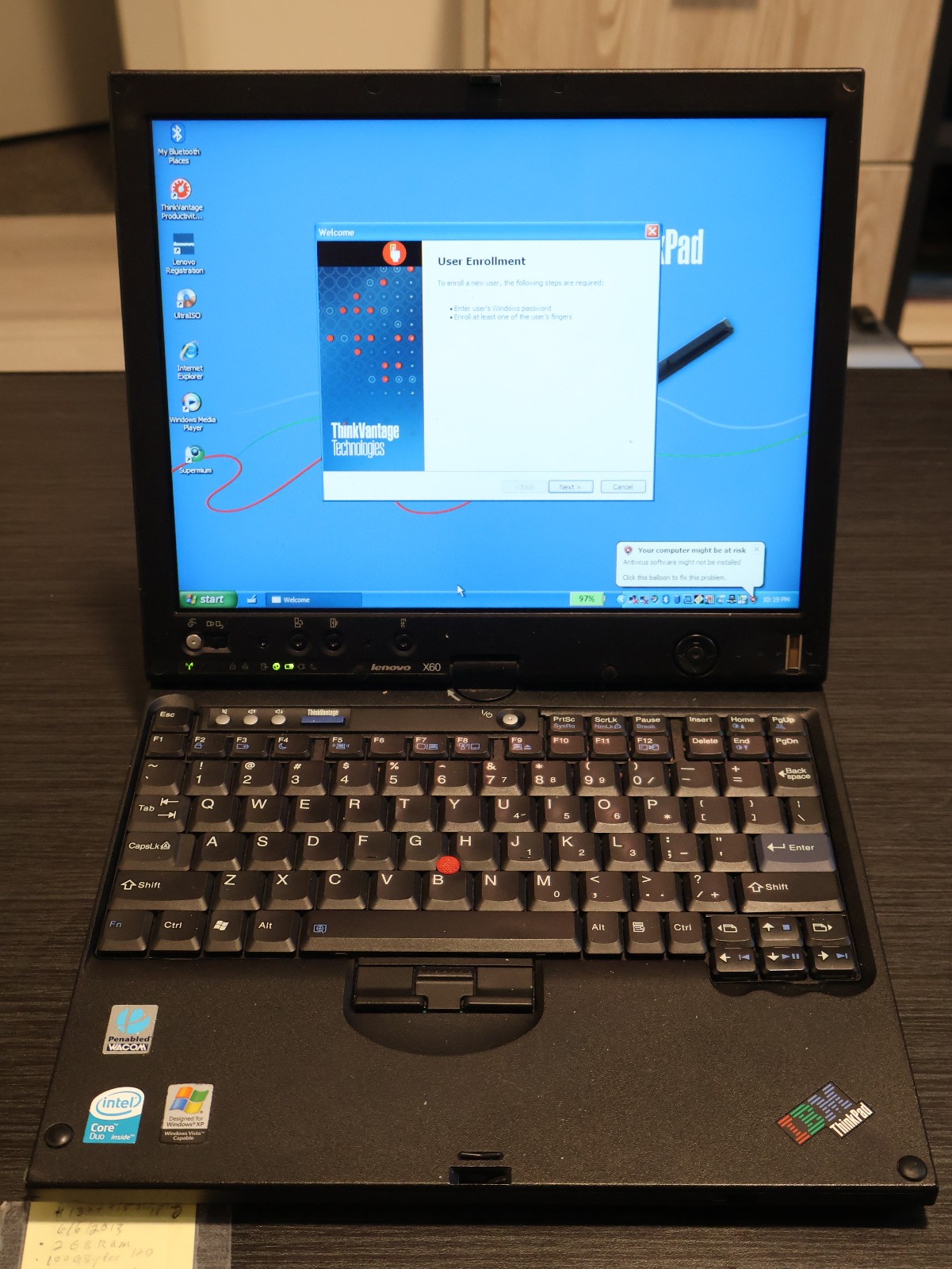 VINTAGE THINKPAD X61 TABLET 3GB RAM 240GB SSD OEM WINXP W/GOOD BATT CHARGER VINTAGE THINKPAD X61 TABLET 3GB RAM 240GB SSD OEM WINXP W/GOOD BATT CHARGER