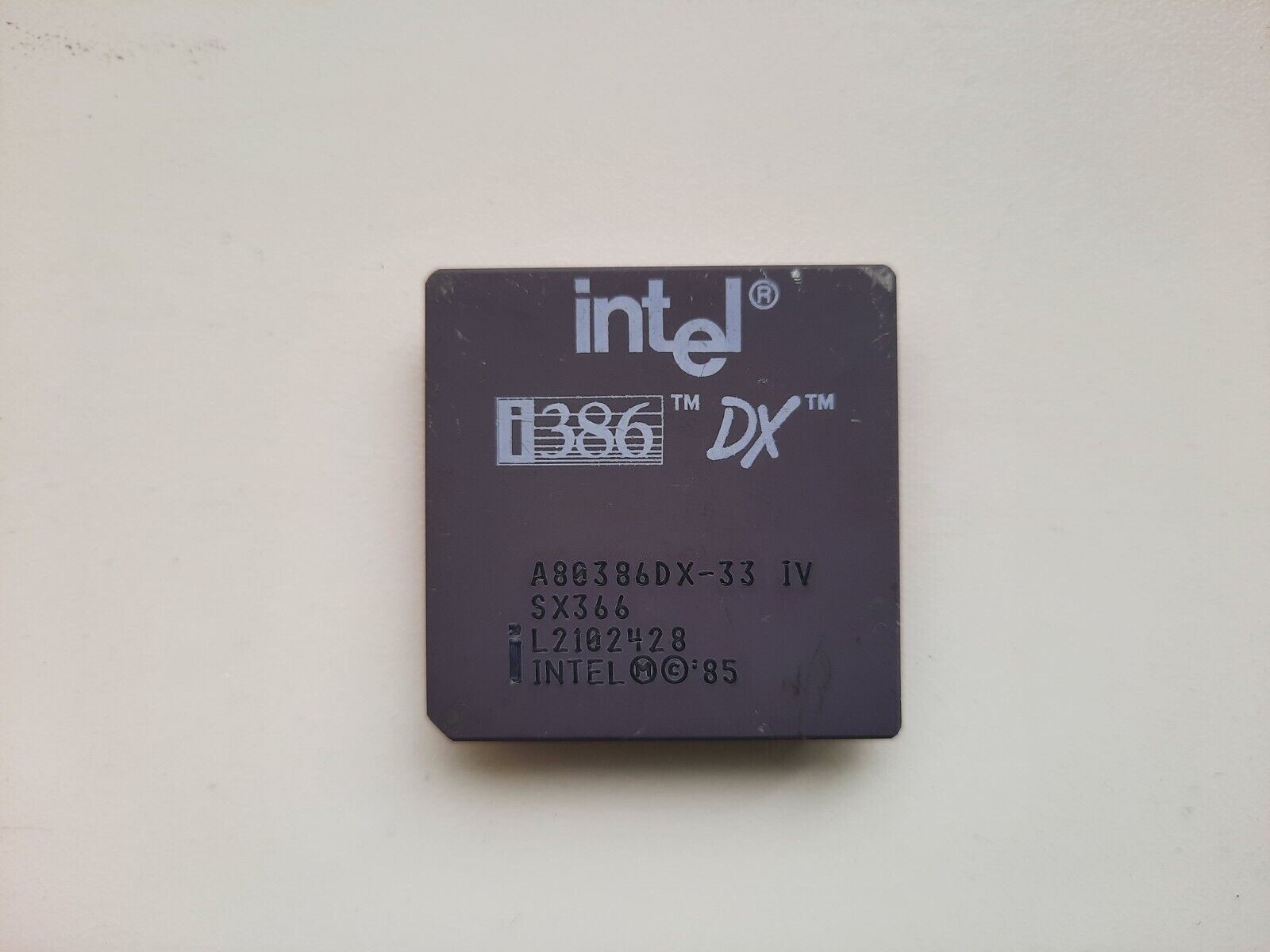 386DX Intel A80386DX-33 IV SX366 mfg KOREA MALAY Vintage CPU GOLD