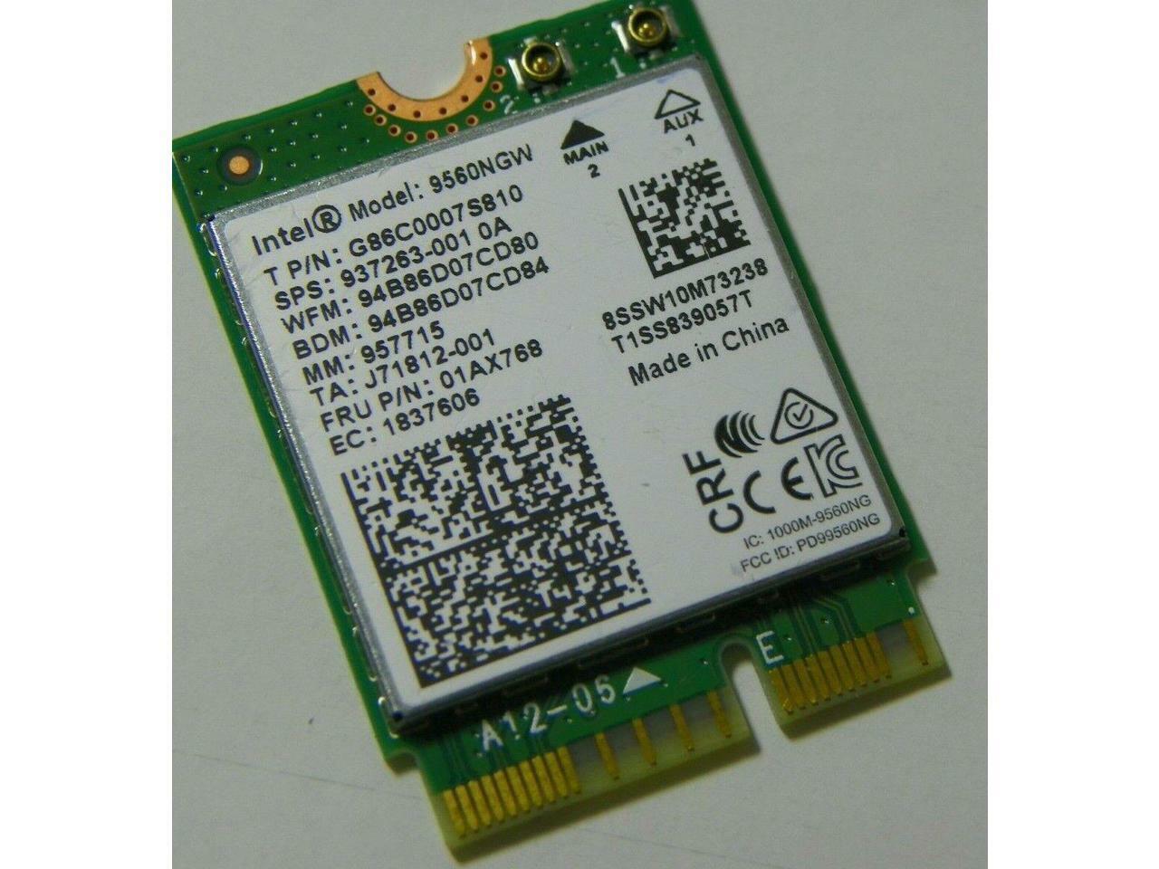 Intel 9560NGW Wireless-AC 9560 802.11AC WLAN PCI-Express Bluetooth 5.1 WiFi USA