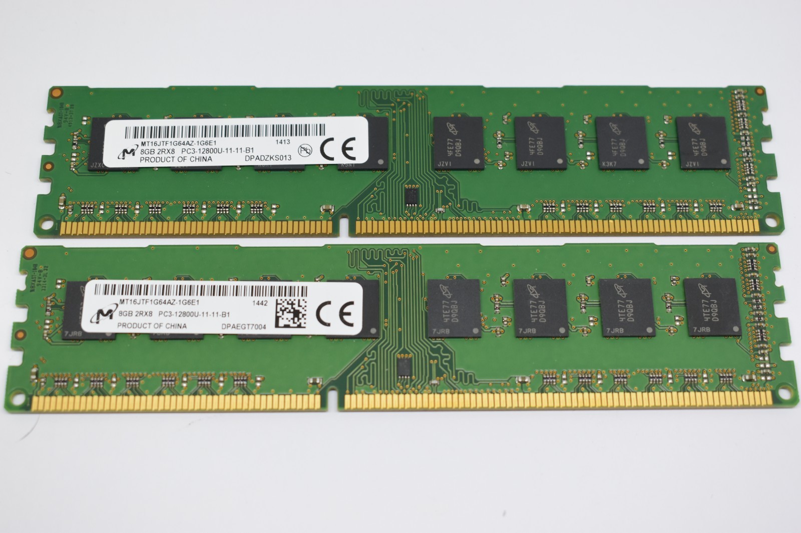 Micron 16GB (2x8GB) 2Rx8 DDR3 1600MHz PC3-12800U Desktop RAM Micron 16GB (2x8GB) 2Rx8 DDR3 1600MHz PC3-12800U Desktop RAM