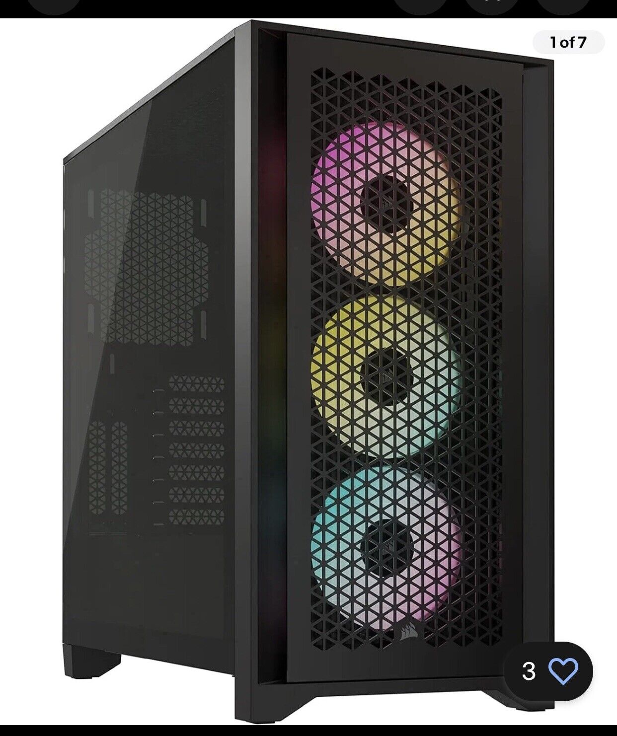 CORSAIR - iCUE 4000D RGB AIRFLOW ATX Mid-Tower Case - Black