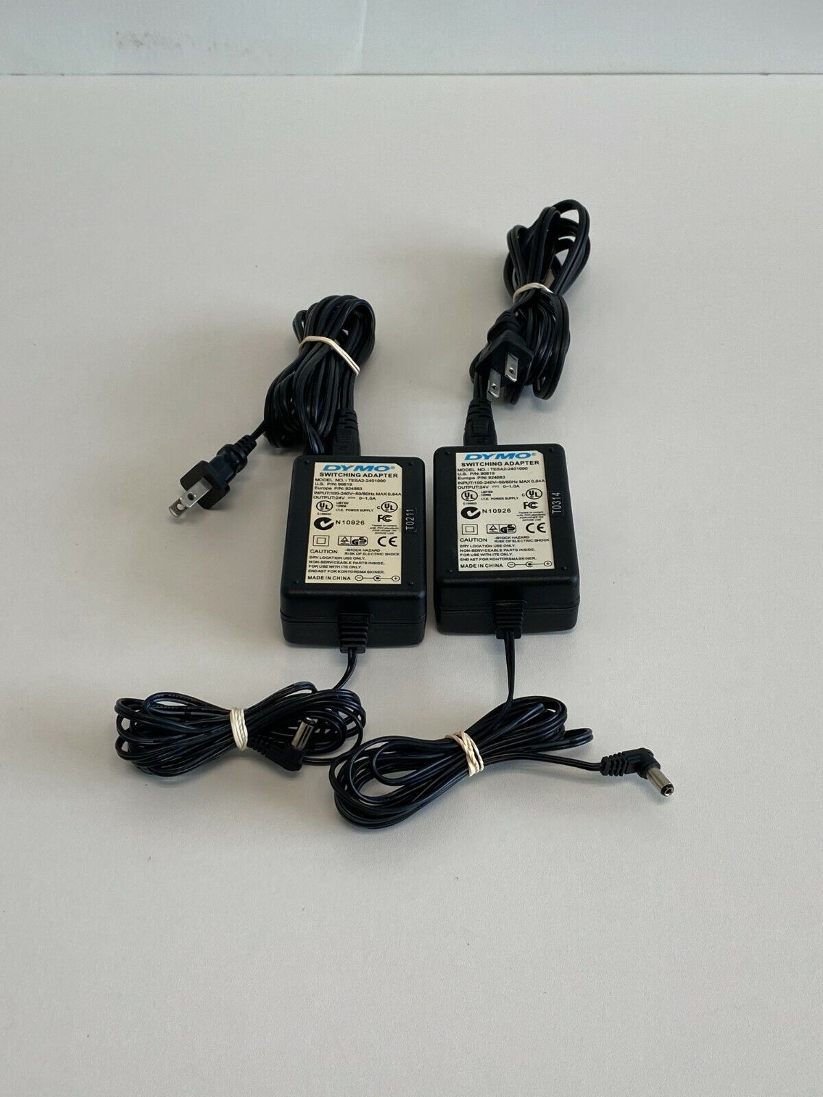 BB25:  Lot of 2 Genuine Dymo TESA2-2401000 Label Printer Power Supply Adapter