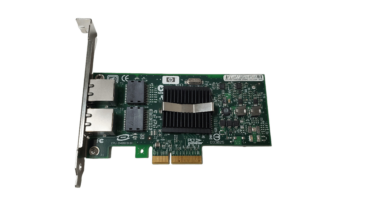 HP NC360T 412646-001 PCI Express Dual Port Server Adapter Full Height Bracket