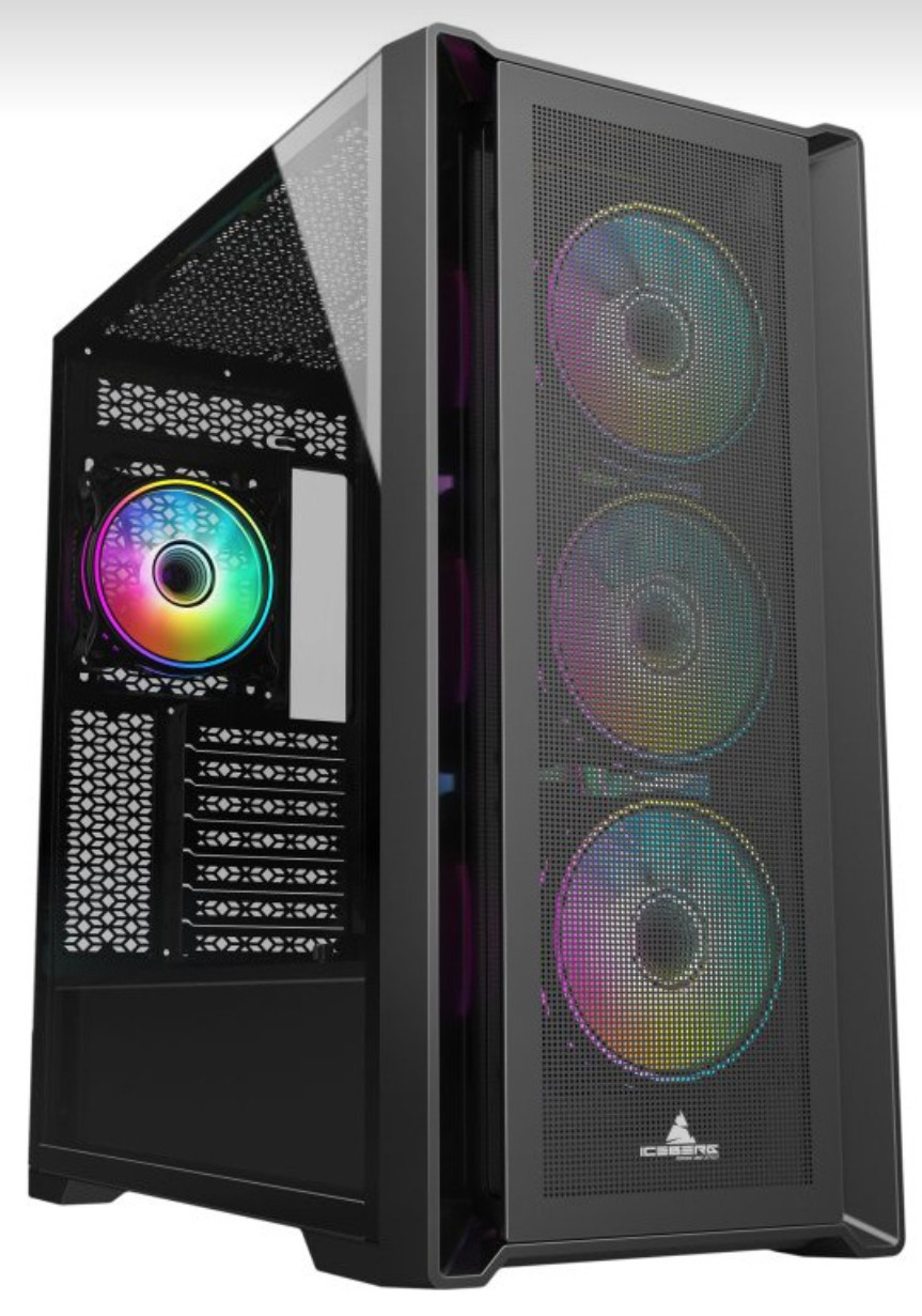 Iceberg Titan M16 Plus EATX Gaming Case 7 ARGB Fans + 650W 80 plus PSU 650WX