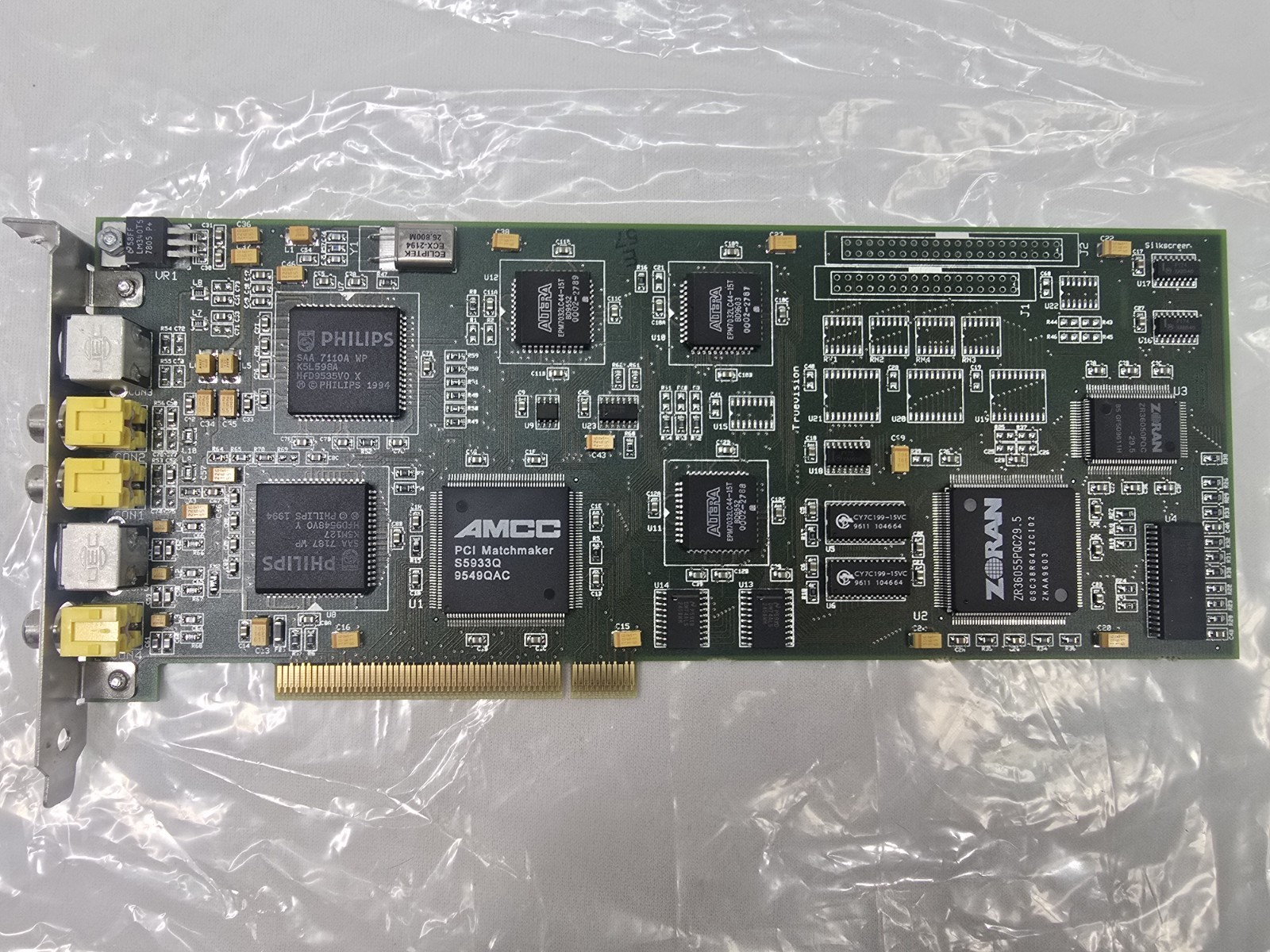 Vintage 1996 AMCC Quadrant International LUMQMOTIONPCI1 PCI Video Capture Card Vintage 1996 AMCC Quadrant International LUMQMOTIONPCI1 PCI Video Capture Card