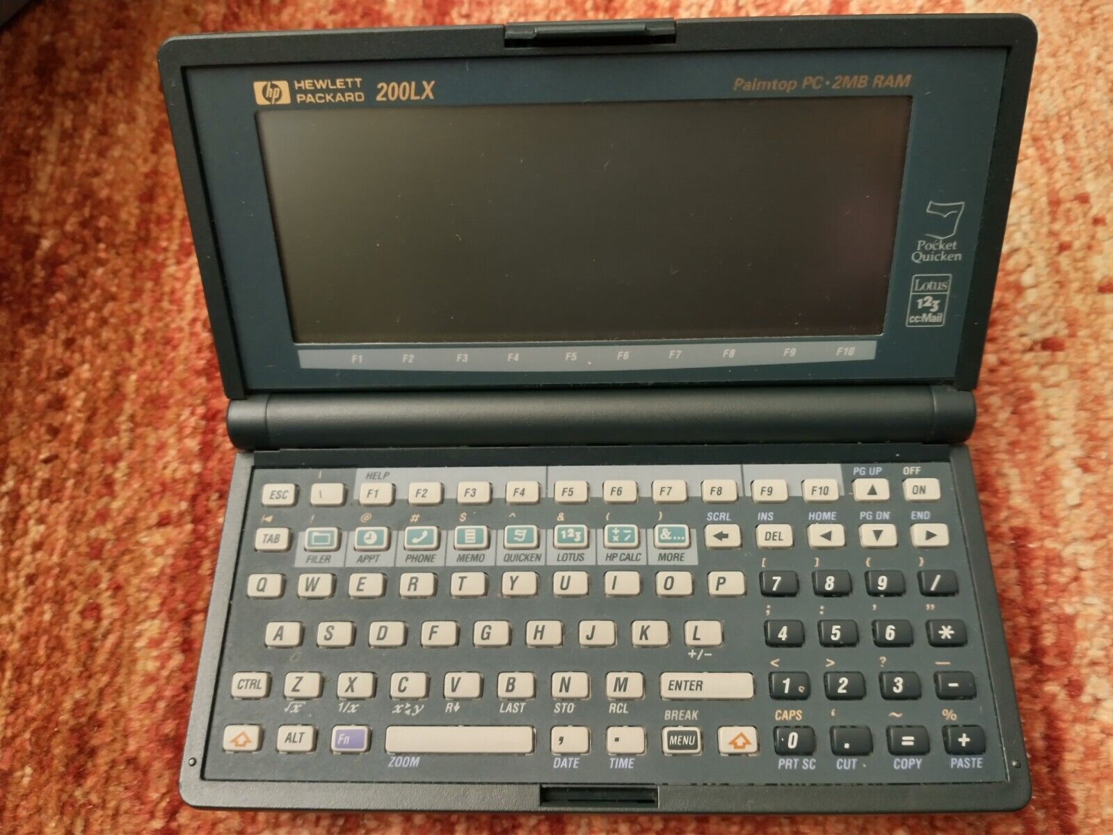 Vintage 1992 Hewlett Packard HP 200LX Palmtop PC 2MB