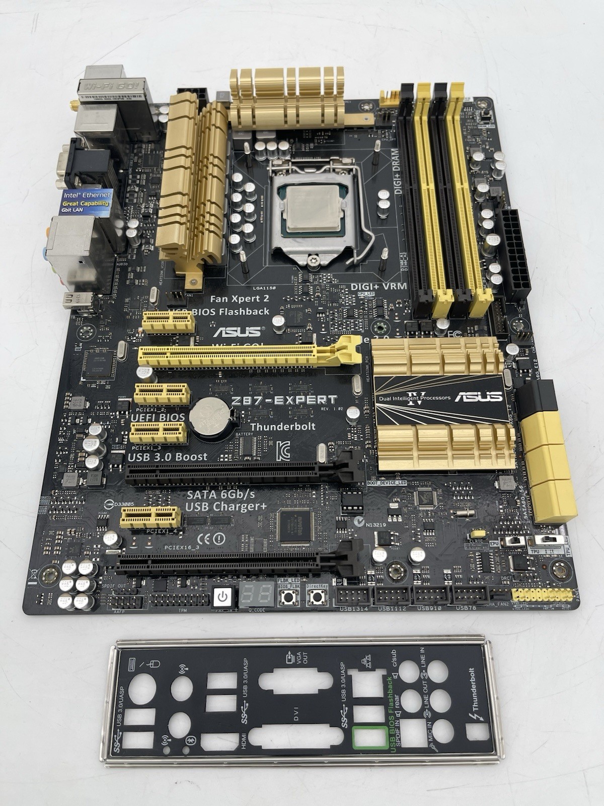 ASUS Z87-EXPERT Motherboard w/ Intel Xenon ES-1275V3 SR14S 3.50GHz CPU & IO