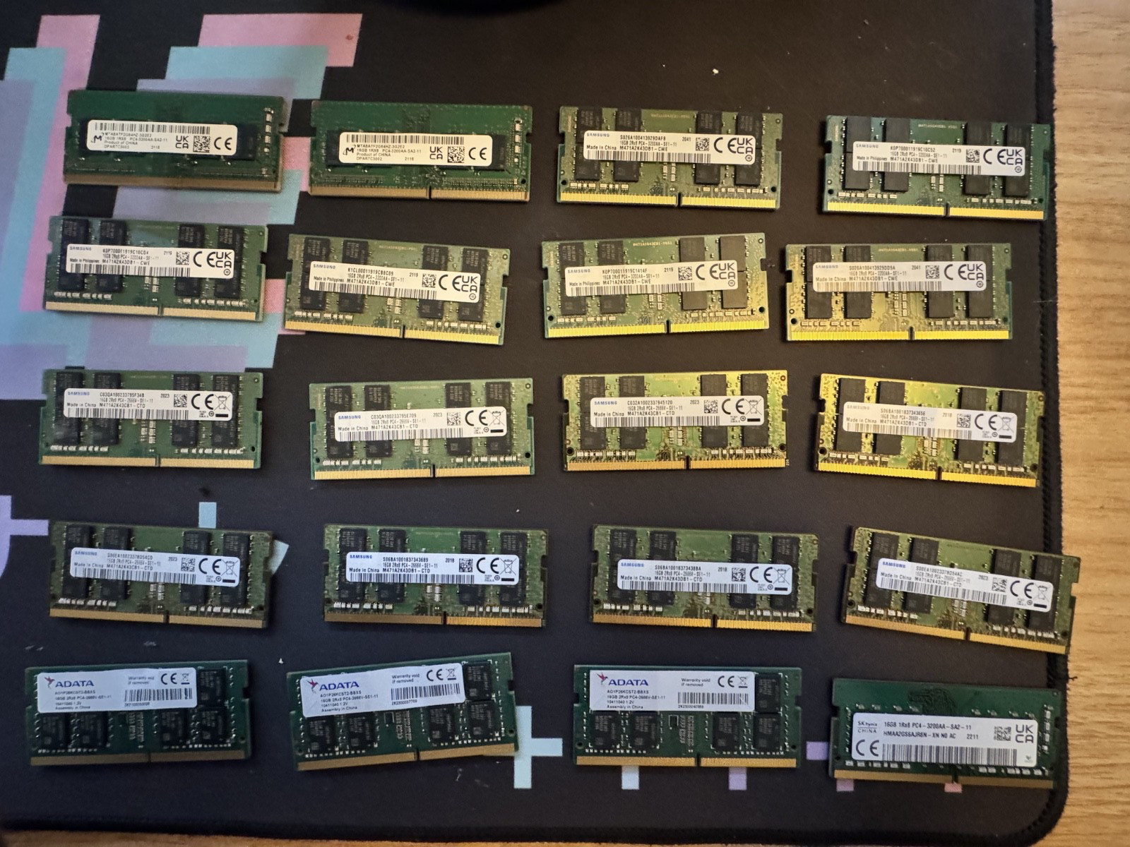 Lot of 20 16gb DDR4 RAM Lot of 20 16gb DDR4 RAM
