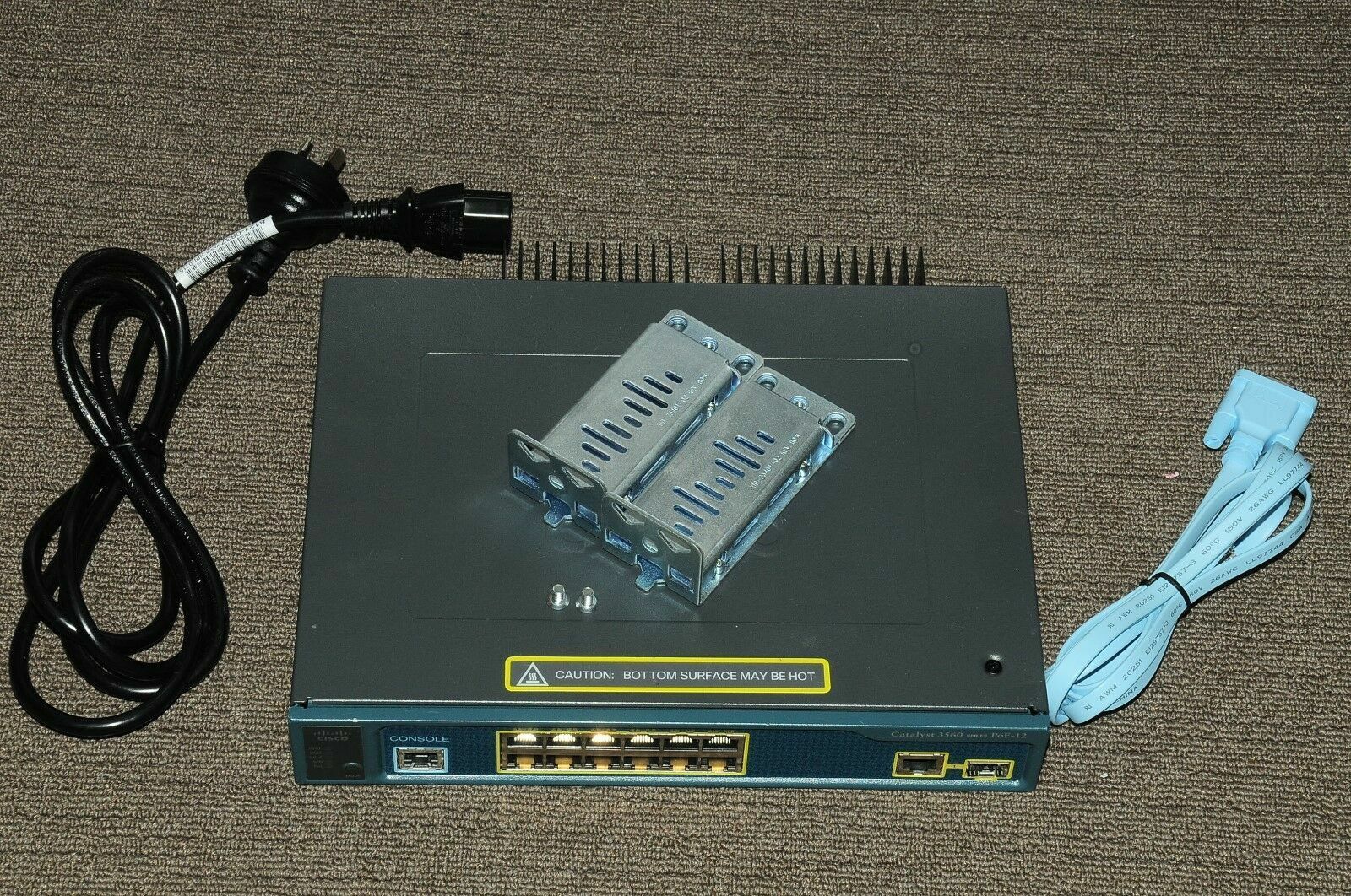 Cisco WS-C3560-12PC-S 12-Port Ethernet PoE Switch w/Racks 1YrWty TaxInv