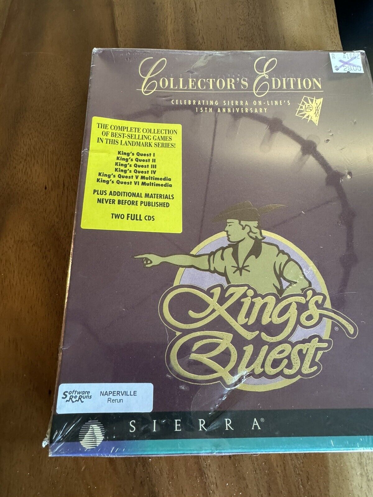 Sierra Kings Quest Collectors Edition RARE 1994 Big Box PC CD Vintage Mint