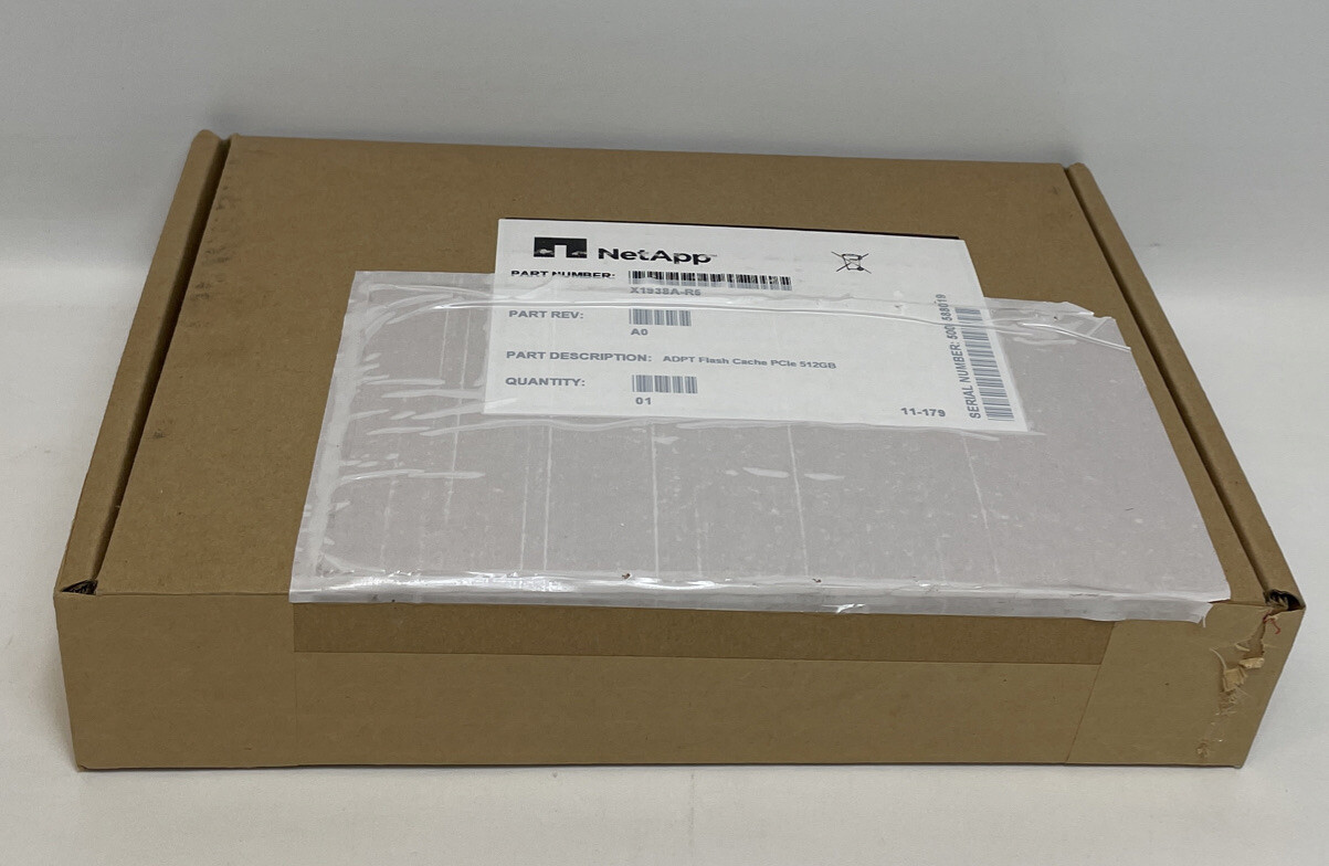 New NetApp X1938A-R5 Flash Cache PCIe 512GB - Factory Sealed Box New NetApp X1938A-R5 Flash Cache PCIe 512GB - Factory Sealed Box