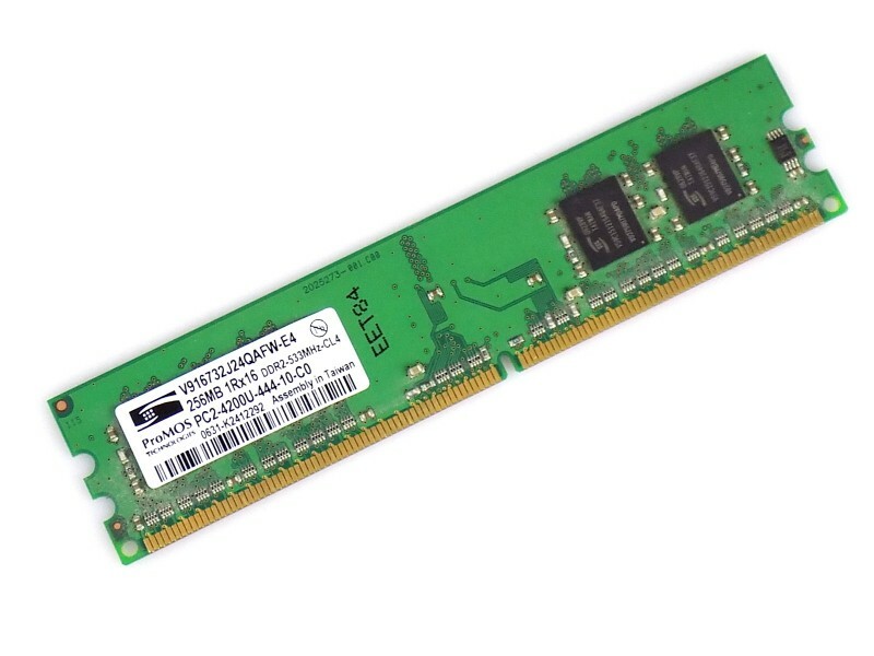 256MB ProMOS V916732J24QAFW-E4 533Mhz DDR2 CL4 PC2-4200U RAM Memory 256MB ProMOS V916732J24QAFW-E4 533Mhz DDR2 CL4 PC2-4200U RAM Memory