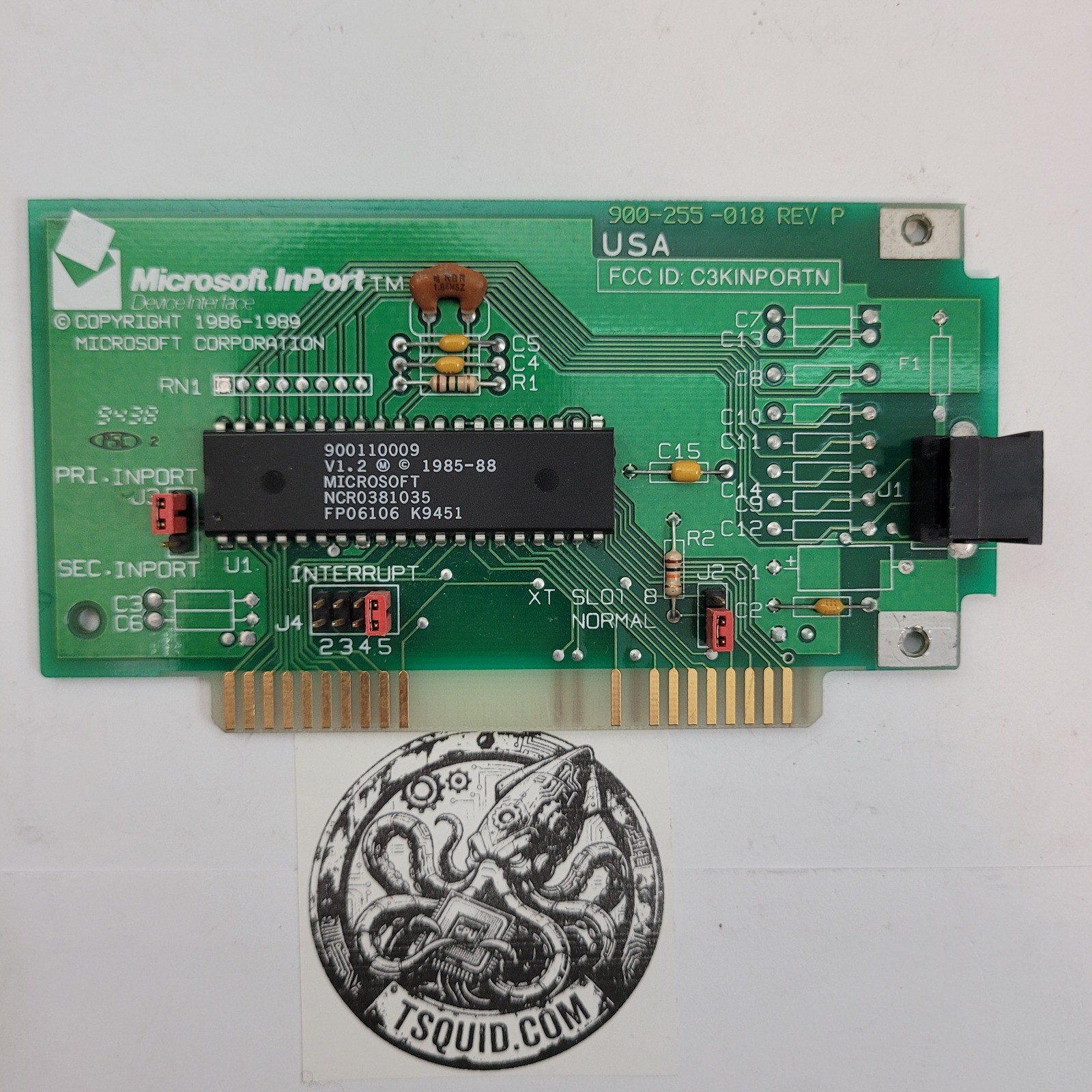 Microsoft InPort Device Interface ISA Vintage Expansion Card 900-255-018 REV P