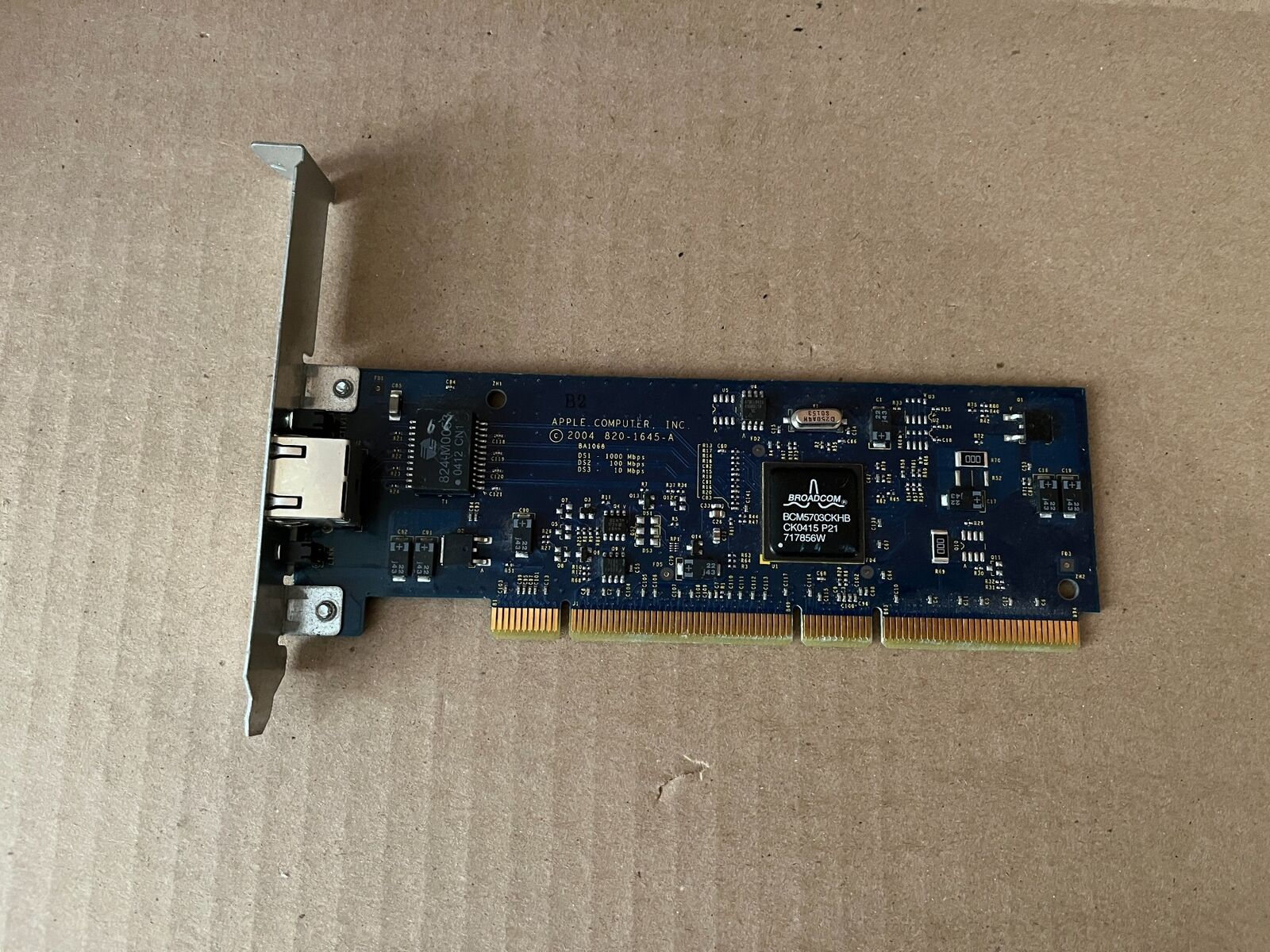 APPLE PCI-X GIGABIT ETHERNET CARD POWER MAC/XSERVE G5  820-1645-A  /  ZZ3-2(5)