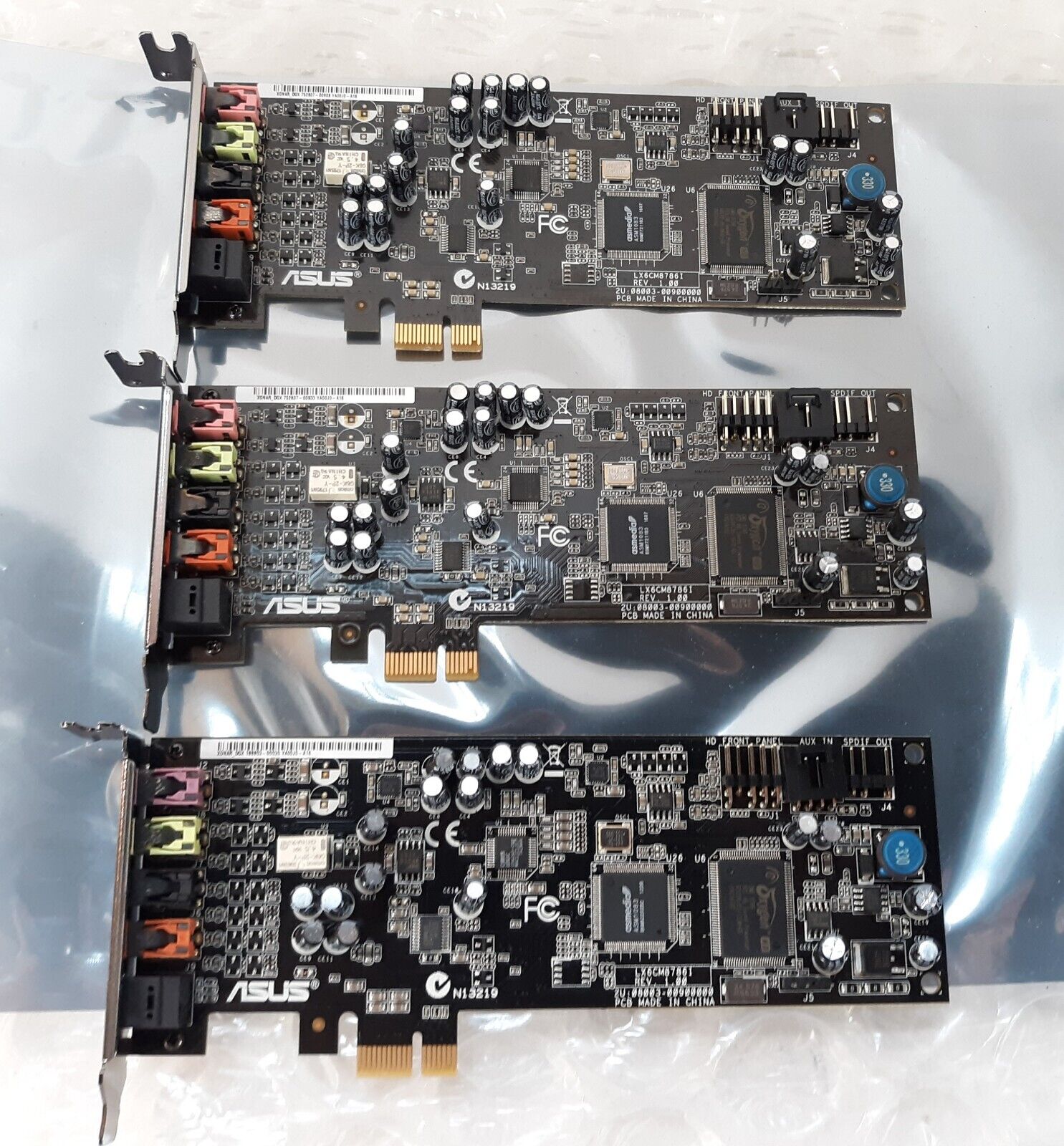 Lot of 3 Asus Xonar DGX ASM 752807 PCIe Professional Sound Card *AS IS*