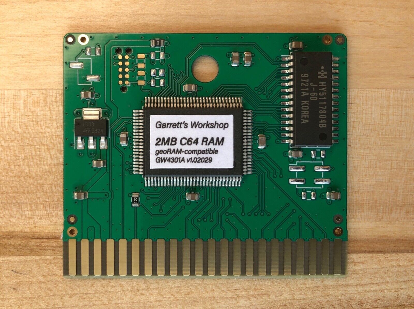 GW4301A -- 2MB RAM for Commodore 64 C64 -- geoRAM compatible -- Made in USA