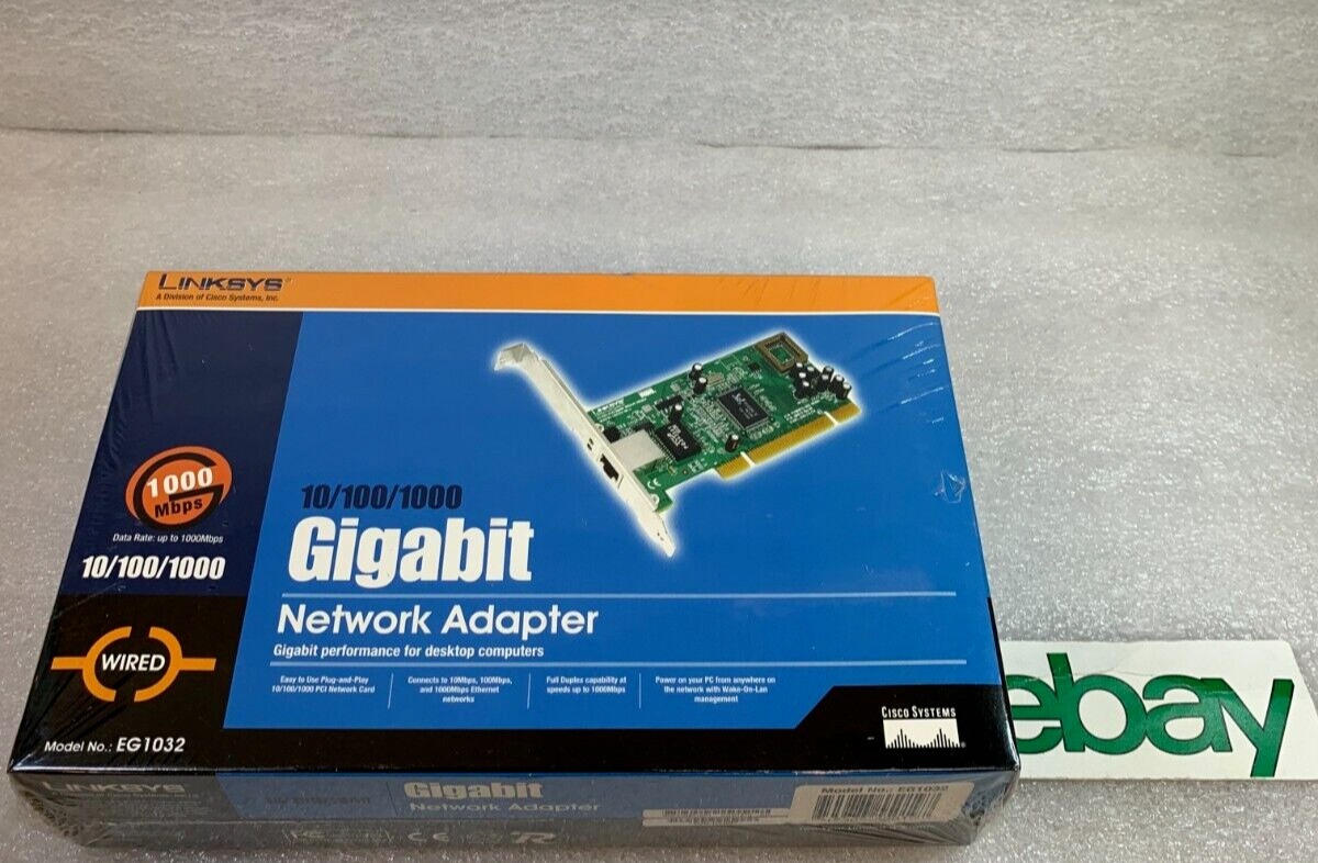 NEW Sealed Linksys EG1032 Gigabit Network Adapter 10/100/1000 W/ 