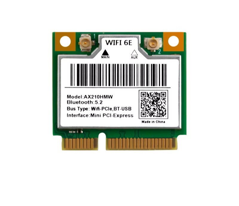 WiFi 6E 5374Mbps Mini PCI-E AX210HMW Wireless Network Card For Windows10/11 WiFi 6E 5374Mbps Mini PCI-E AX210HMW Wireless Network Card For Windows10/11