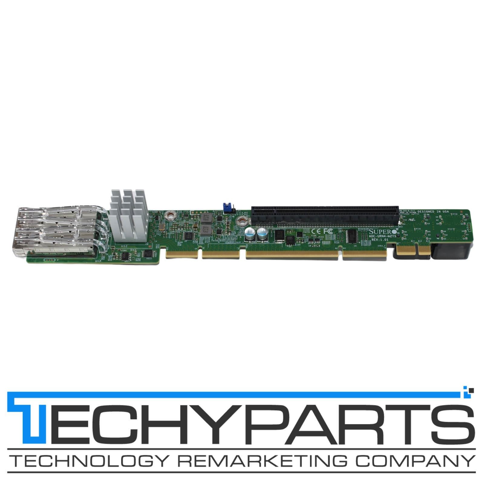 Supermicro AOC-URN4-m2TS 1U Ultra Riser 2x 25GbE SFP28 1x PCI-E 3.0 x16 4x NVMe Supermicro AOC-URN4-m2TS 1U Ultra Riser 2x 25GbE SFP28 1x PCI-E 3.0 x16 4x NVMe